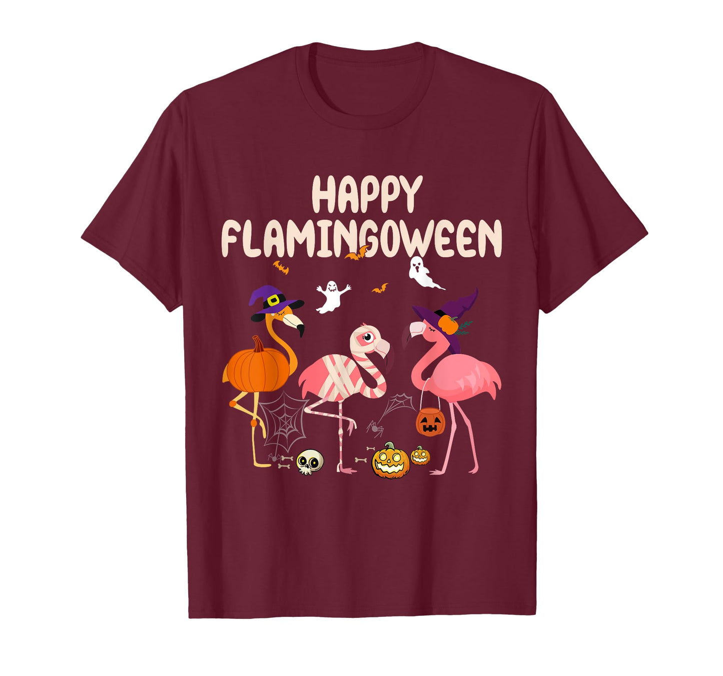 Halloween happy Flamingoween witch pumpkin mummy flamingo T-Shirt