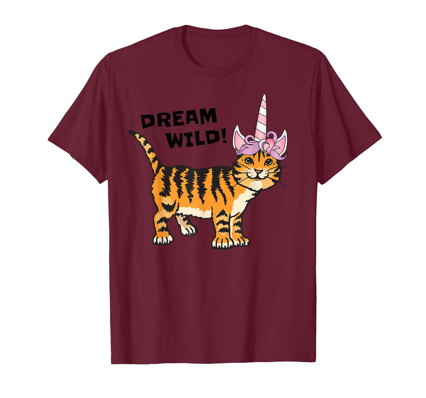 Dream Wild Cat Unicorn Tiger Lover T-Shirt, Caticorn Men Women Girls Kids T-Shirt