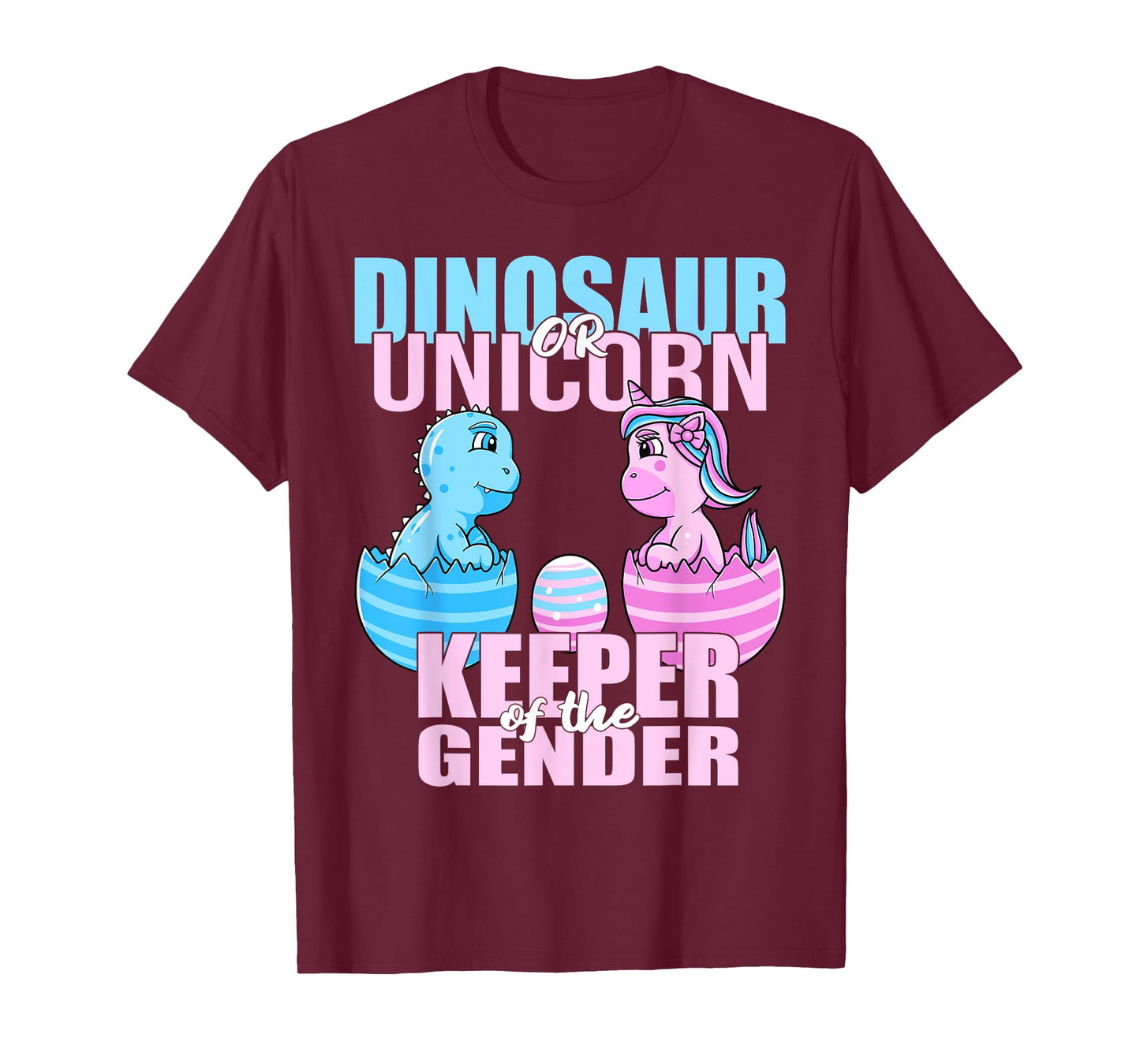 Dinosaur Or Unicorn Keeper of the Gender Reveal Party Women T-Shirt