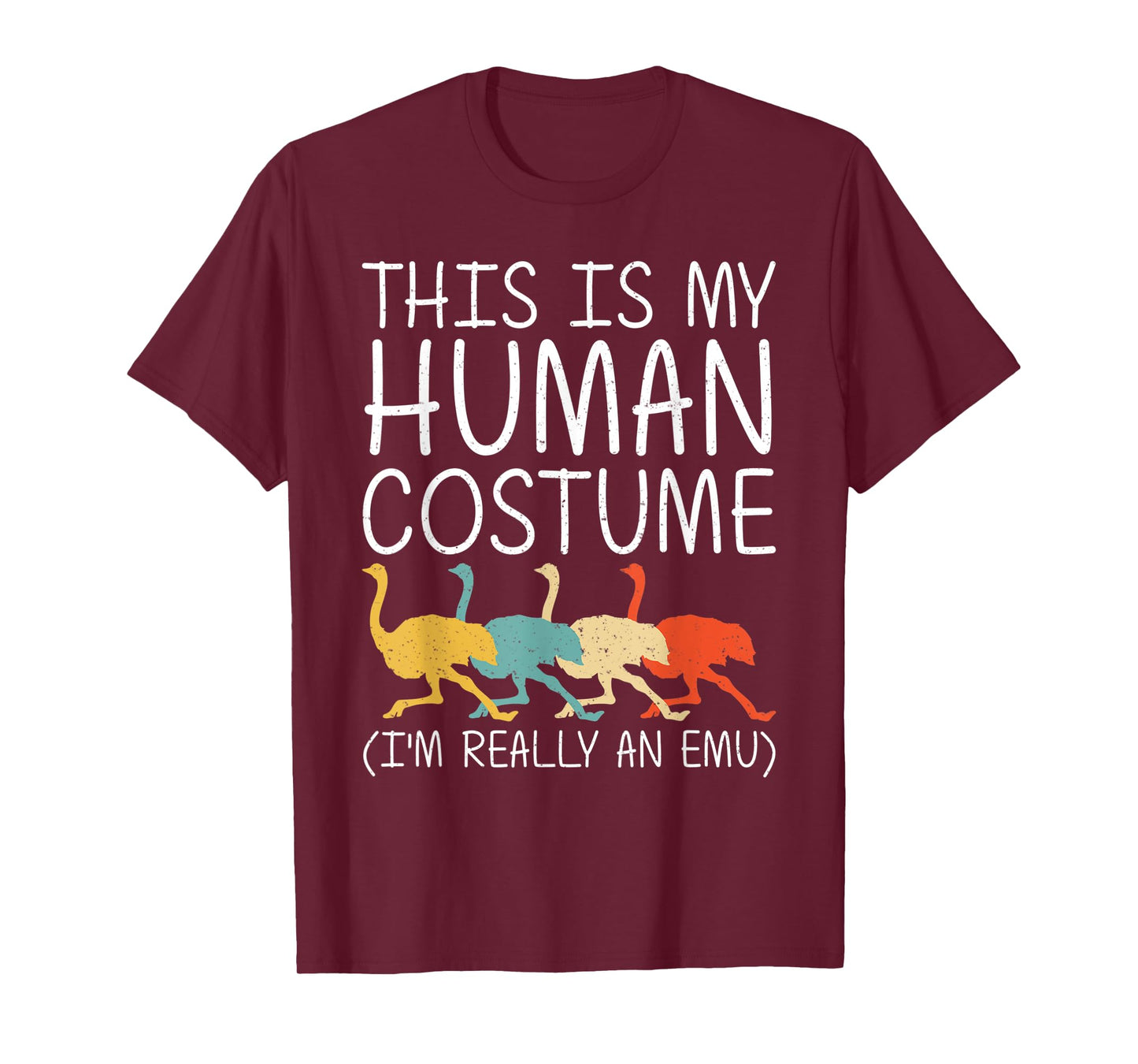 Emu Halloween Human Costume Ostrich Bird Rhea Easy DIY Gift T-Shirt