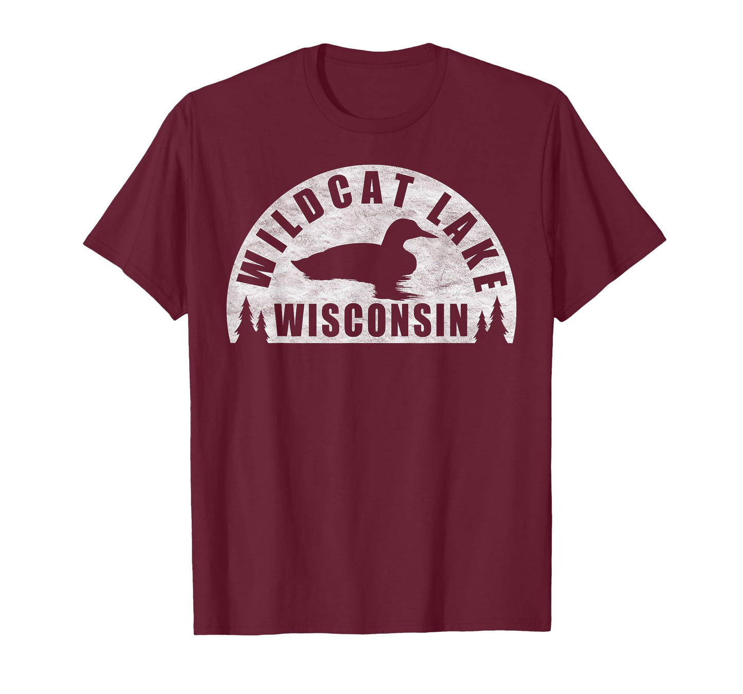 Wildcat Lake Northern Wisconsin Loon T-Shirt for Men Women Girls Kids