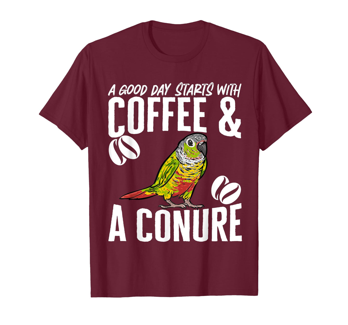 Green Cheek Conure Parrot Bird Conure Coffee T-Shirt