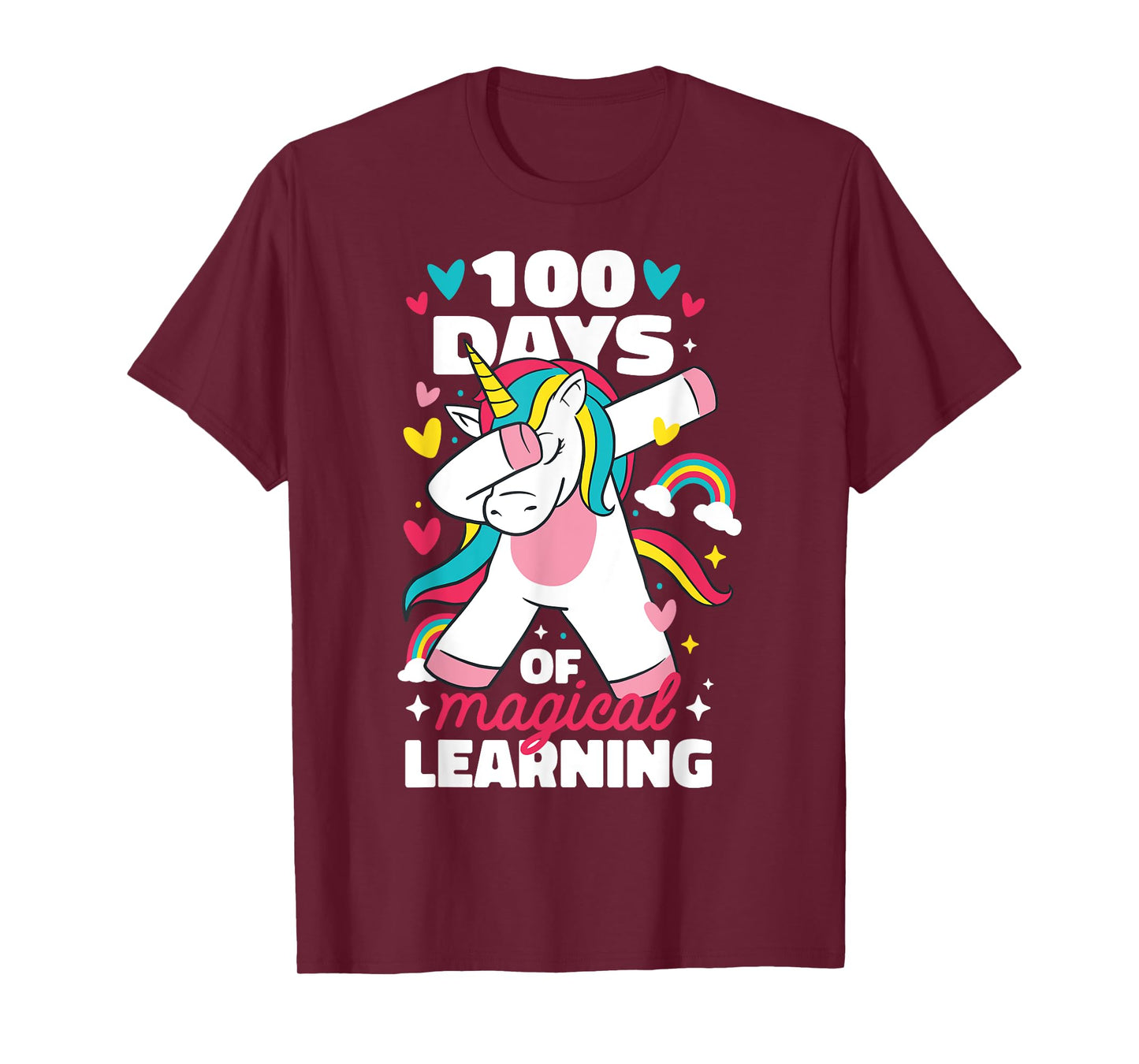 100 Days of Magical Learning 100th Day of School Unicorn T-Shirt