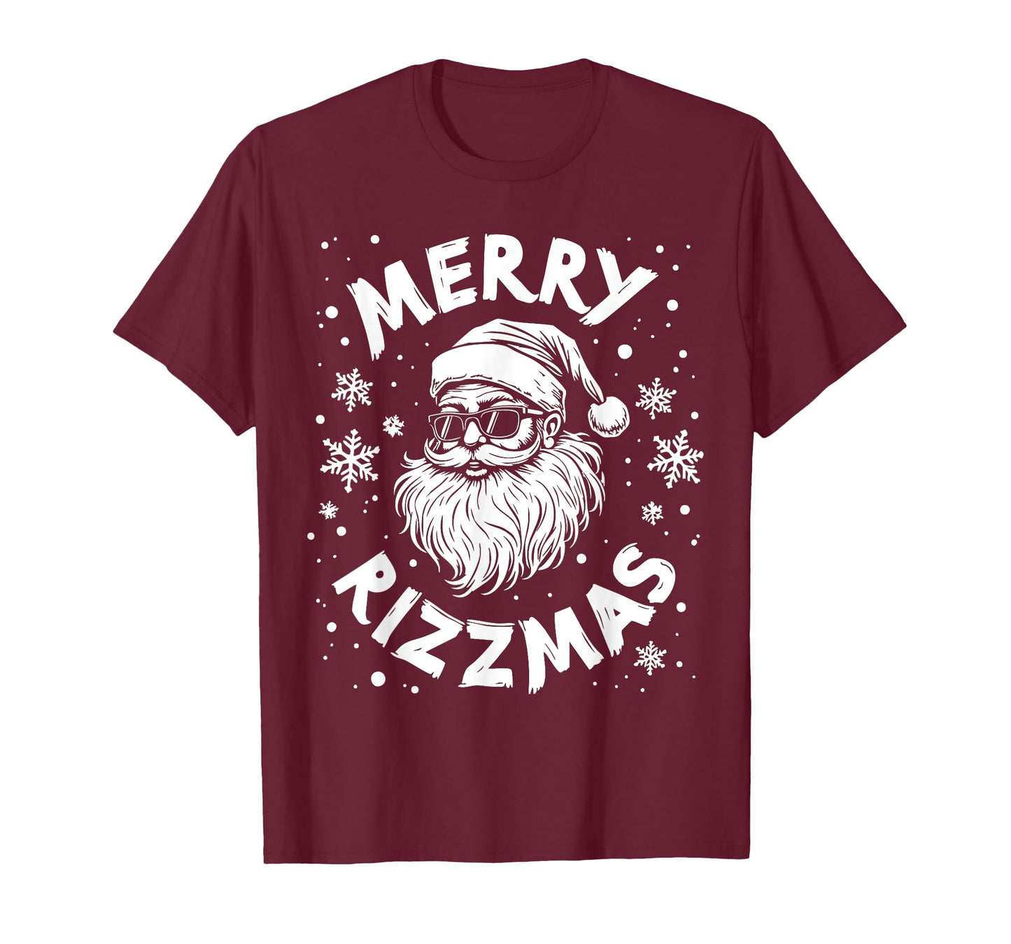 Merry Rizzmas Kids Teens School Funny Christmas Santa Claus T-Shirt