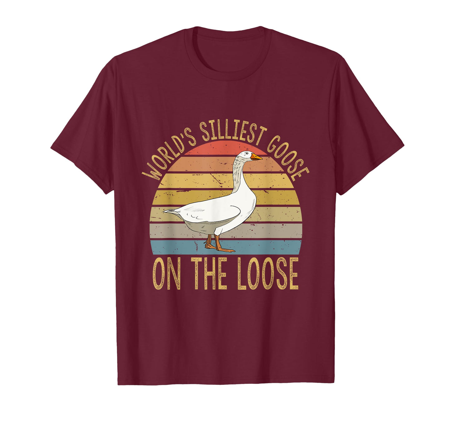 Funny Goose World's Silliest Goose On The Loose Vintage T-Shirt