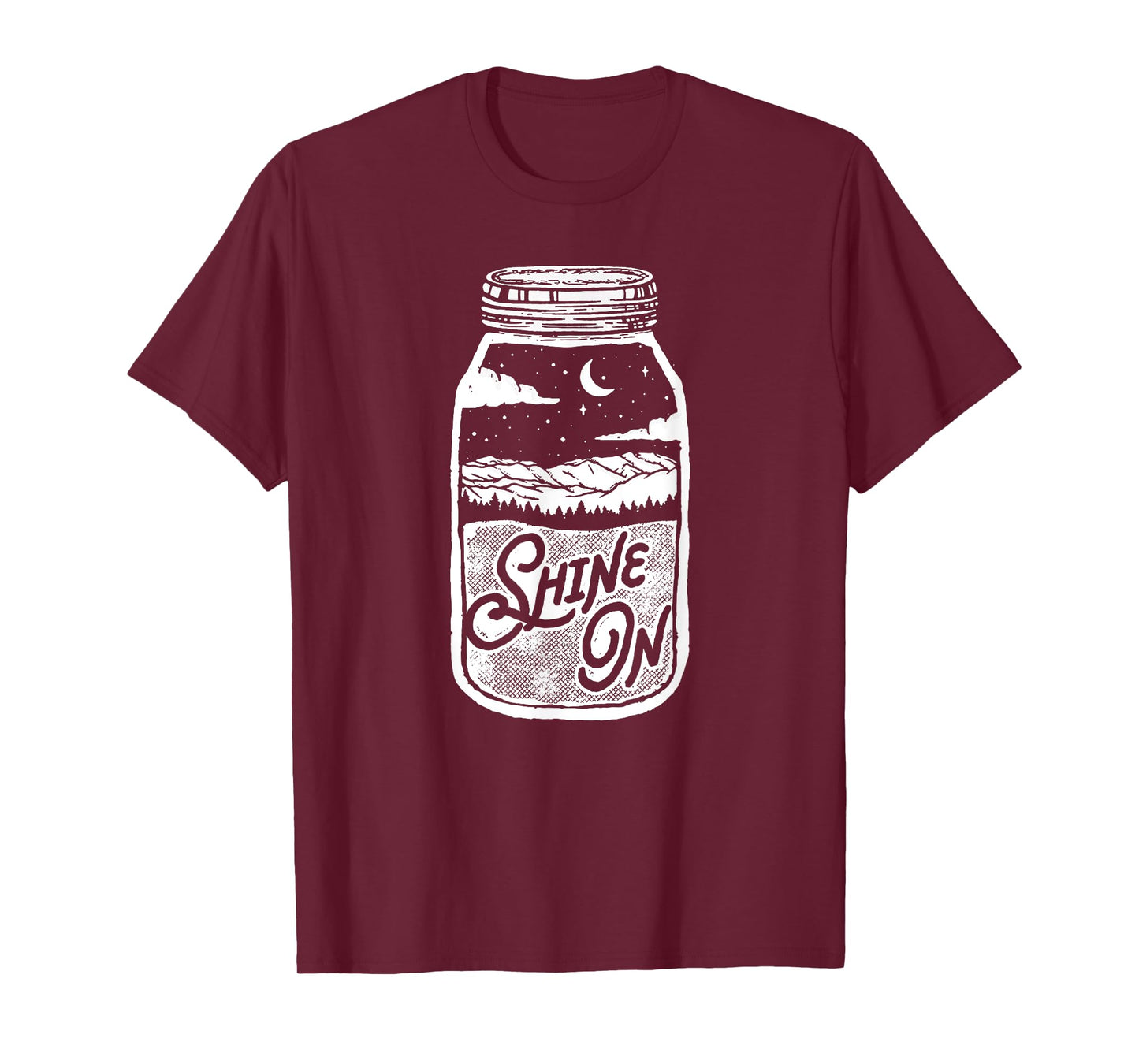 Shine On! Moonshine Lover Jar Design Moon & Mountains T-Shirt
