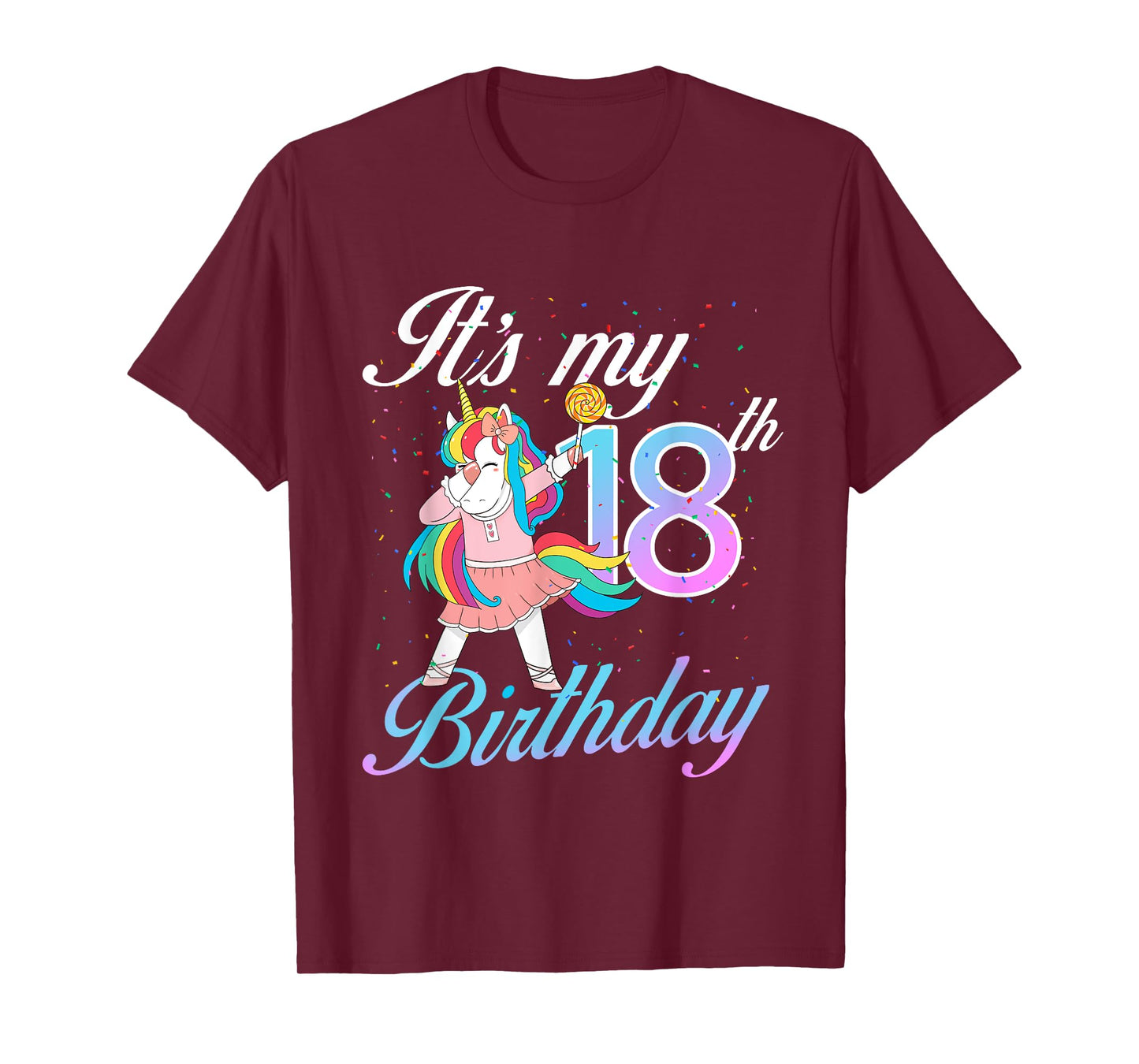 It's My 18th Birthday Unicorn 18 Years Old Bday T-Shirt