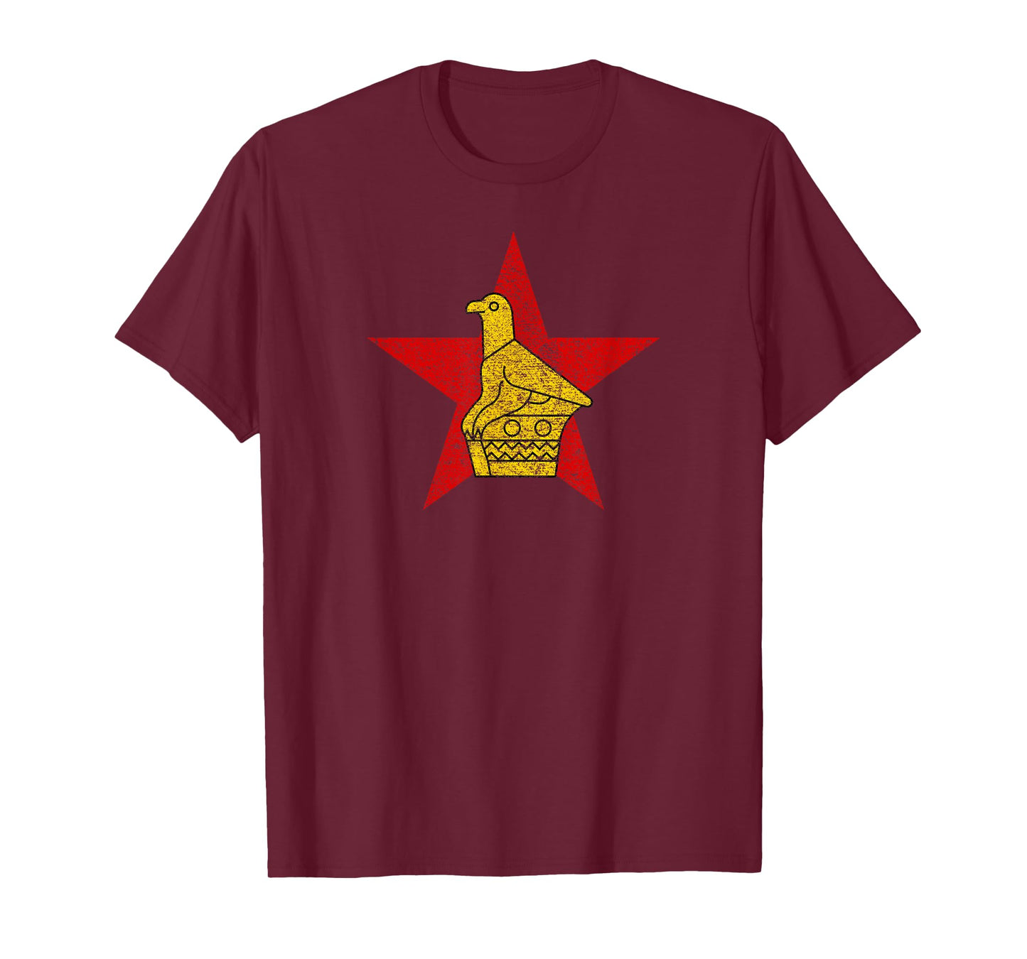 ZIMBABWE FLAG COAT OF ARMS ZIMBABWE BIRD AND STAR T-Shirt