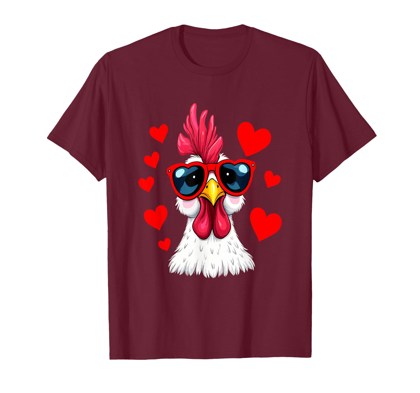 Funny Chicken Valentines Day Heart Chicken Couple T-Shirt