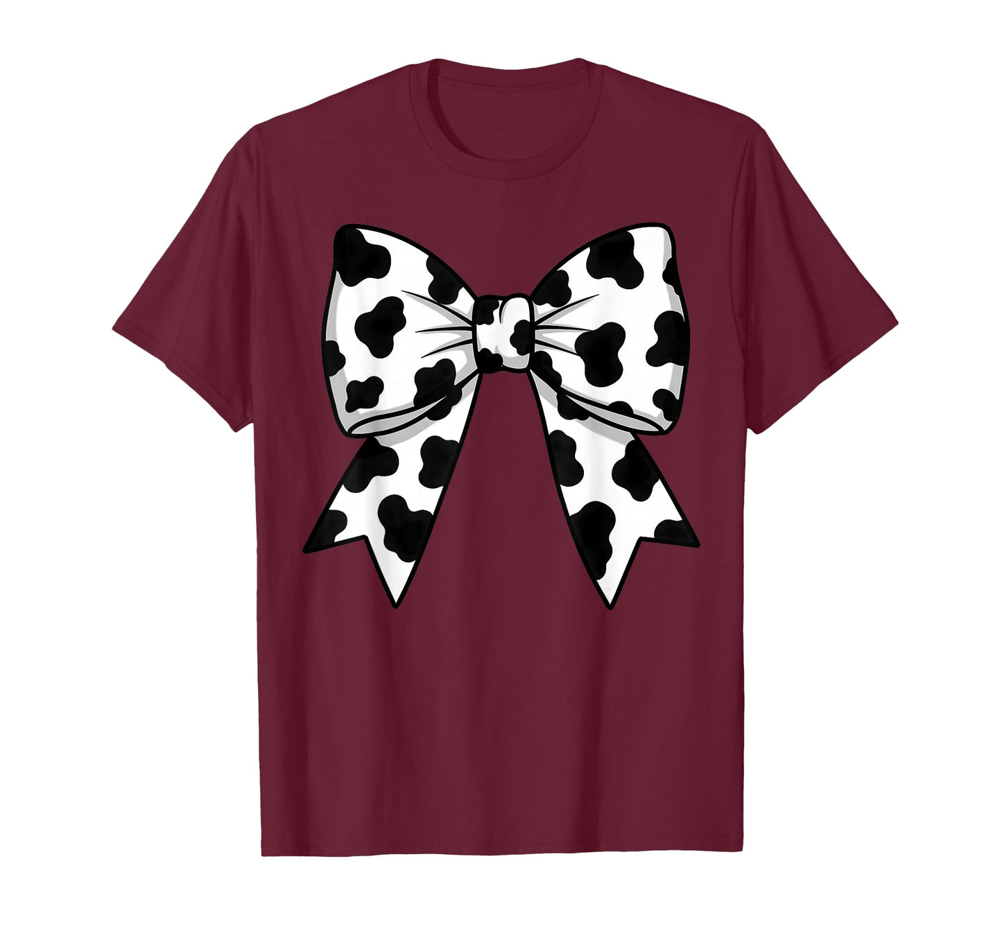 Cute Cowprint Coquette Bow Cow Pattern for Womens and Girls T-Shirt