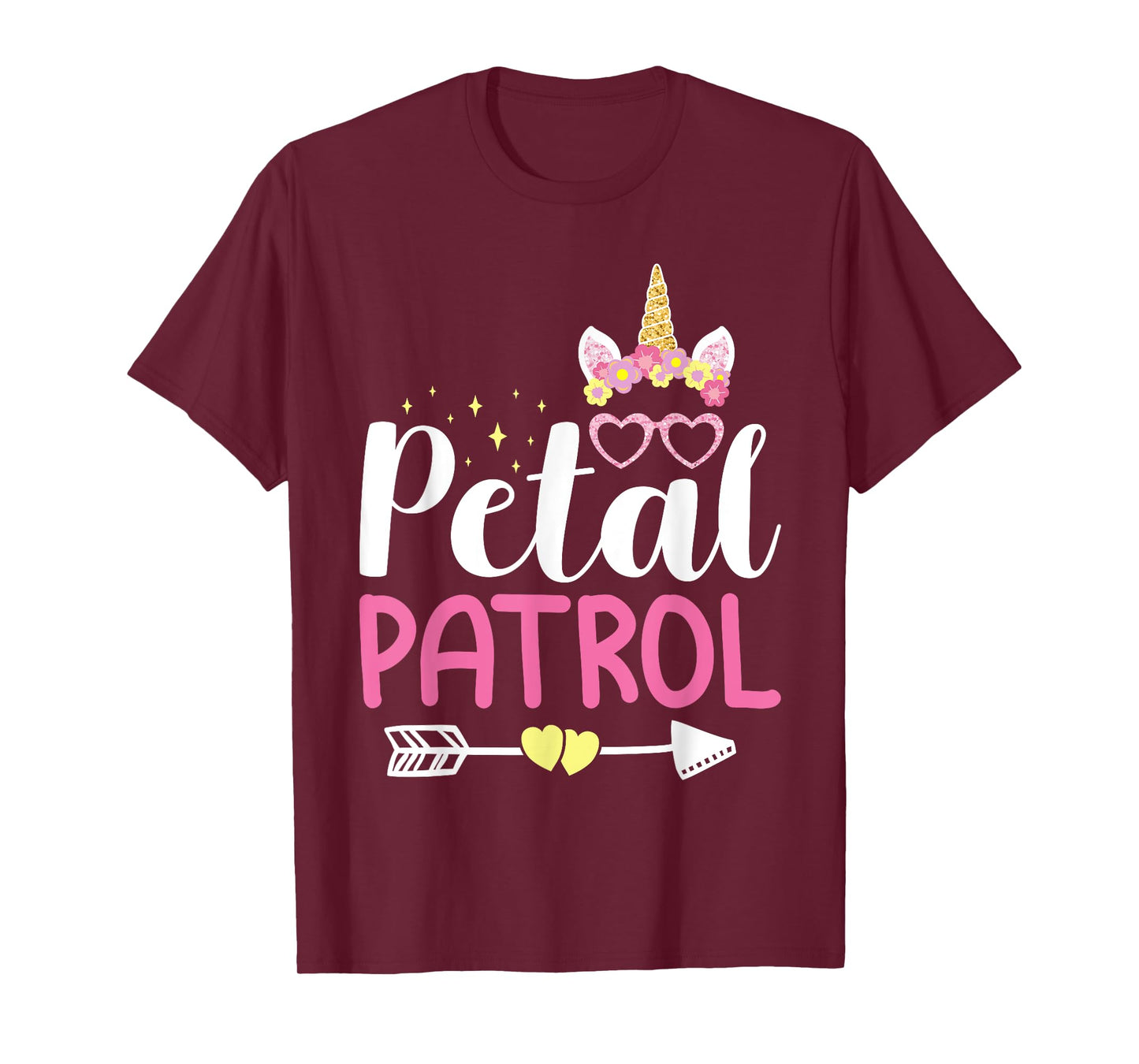 Petal Patrol Cute Girl Flowers Unicorn Wedding Bridal T-Shirt