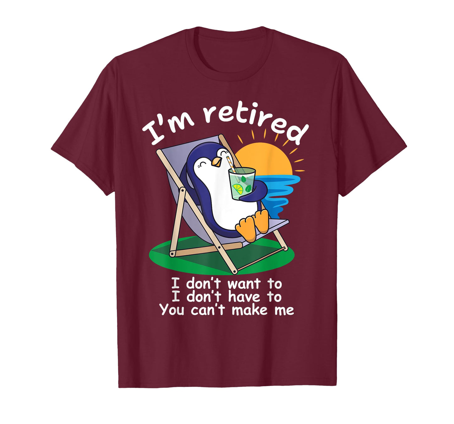 Funny Retired 2025 Penguin Vacation Retirement Party Outfit T-Shirt