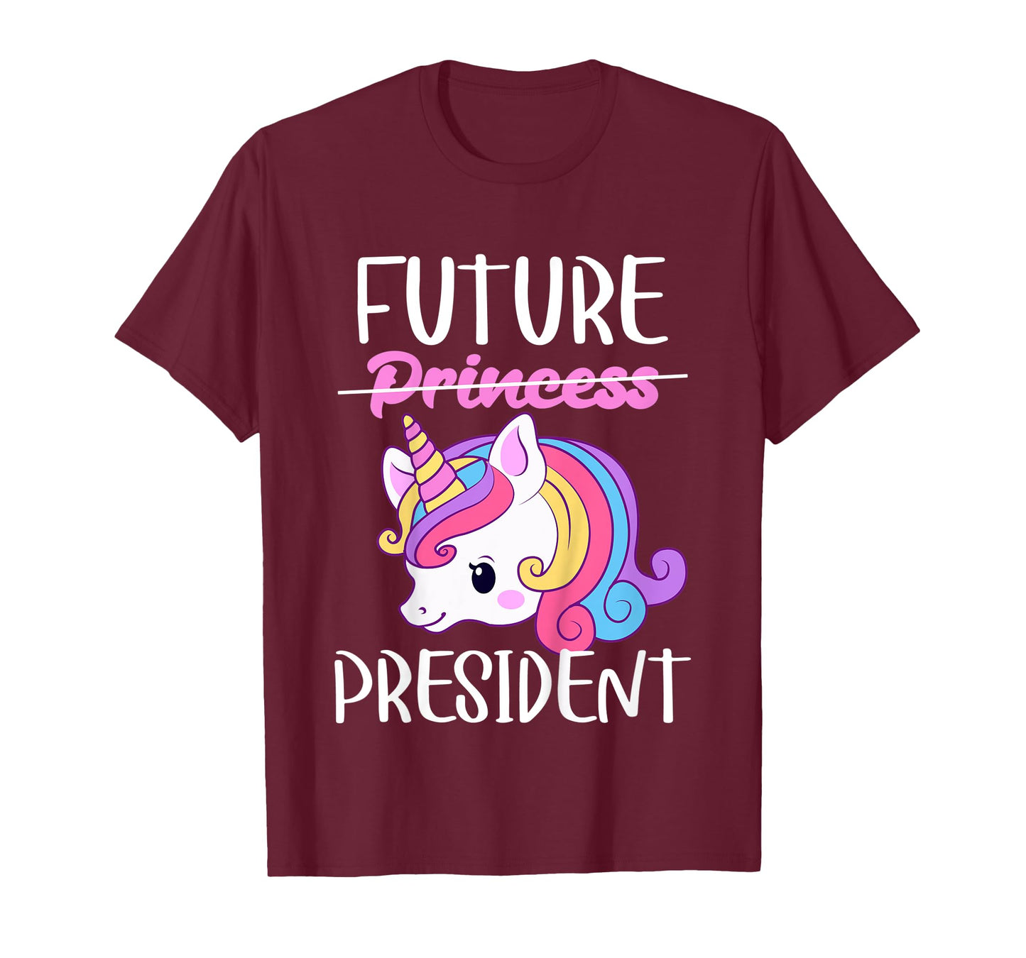 Kids Future President Girls Feminist Unicorn T-Shirt