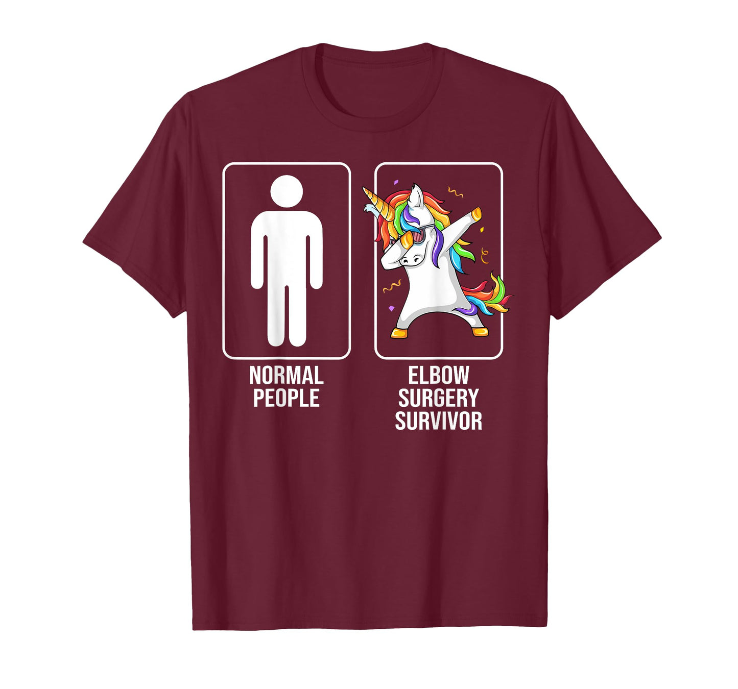 Elbow Surgery Survivor Unicorn Funny Elbow Surgery Recovery T-Shirt