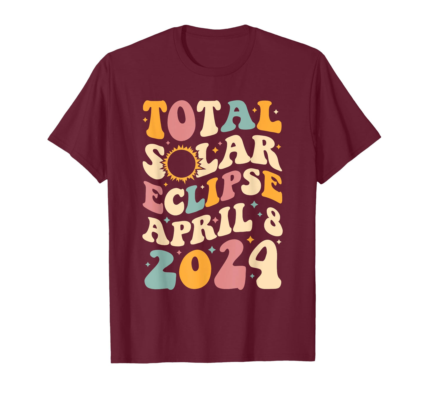 America Totality 04 08 24 Total Solar Eclipse 2024 Groovy T-Shirt