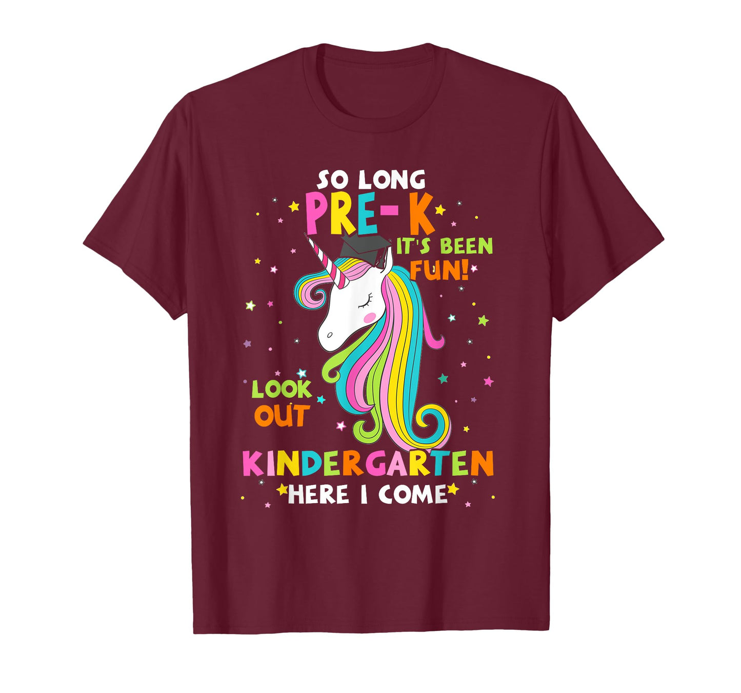 So Long Pre-K Kindergarten Here I Come Unicorn Graduation T-Shirt