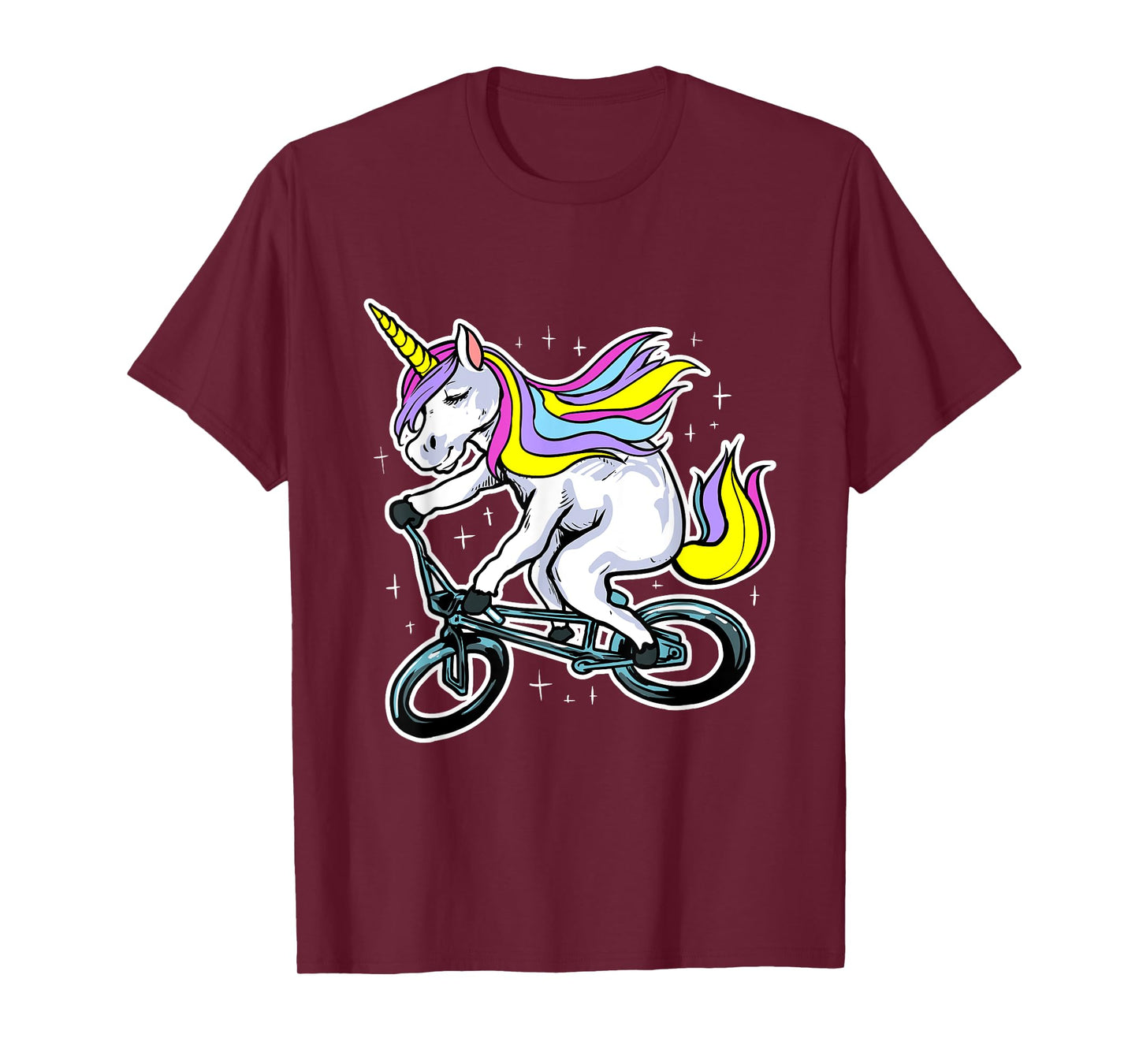 Funny Magic BMX Bike Bicycle Rider Unicorn Costume T-Shirt