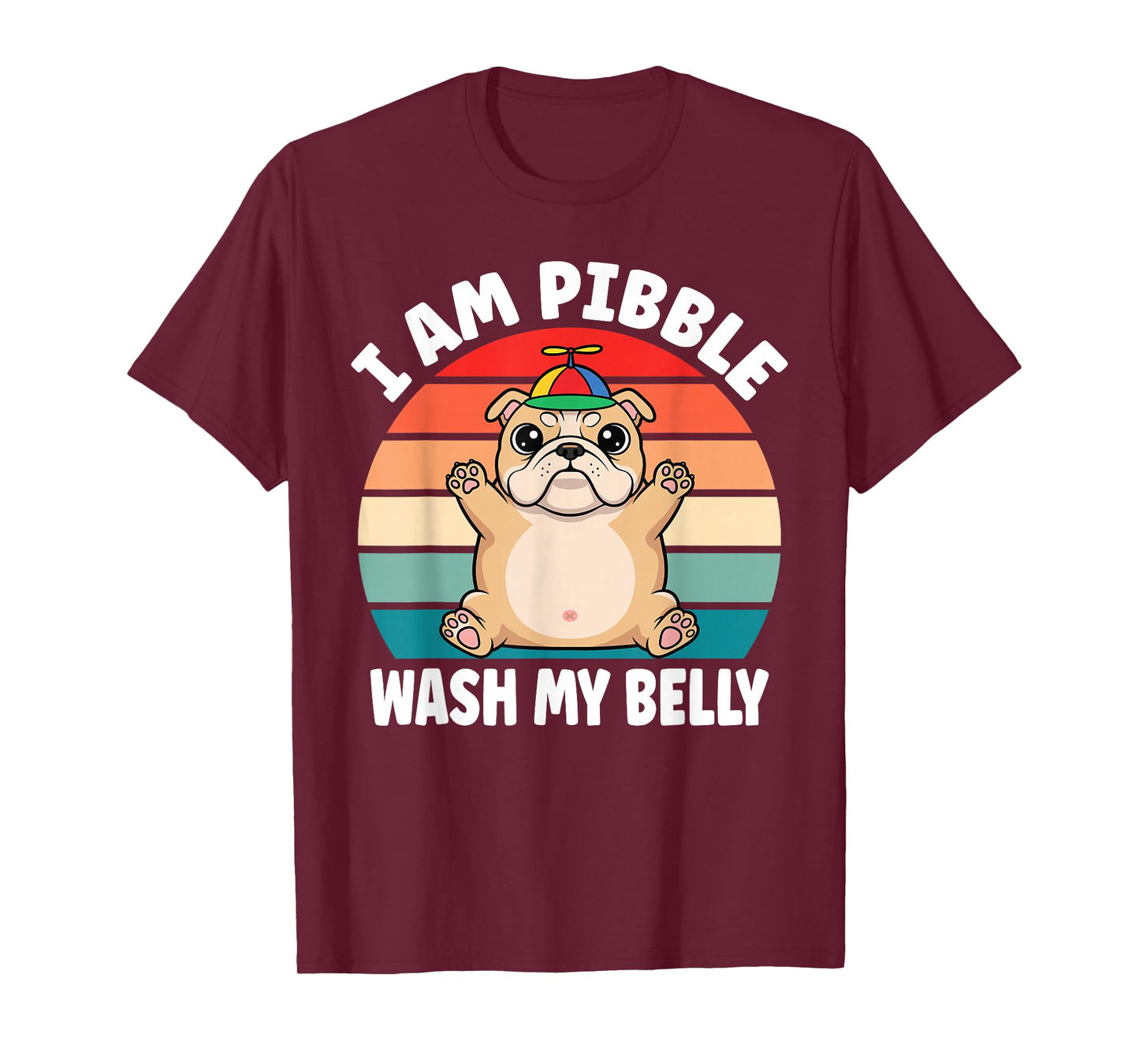 I am Pibble Wash My Belly Funny Bulldog Meme Kids T-Shirt