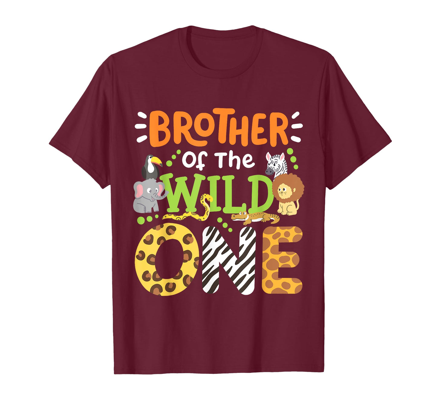 Brother Of The Wild One Kids Boys Safari Zoo Birthday Family T-Shirt