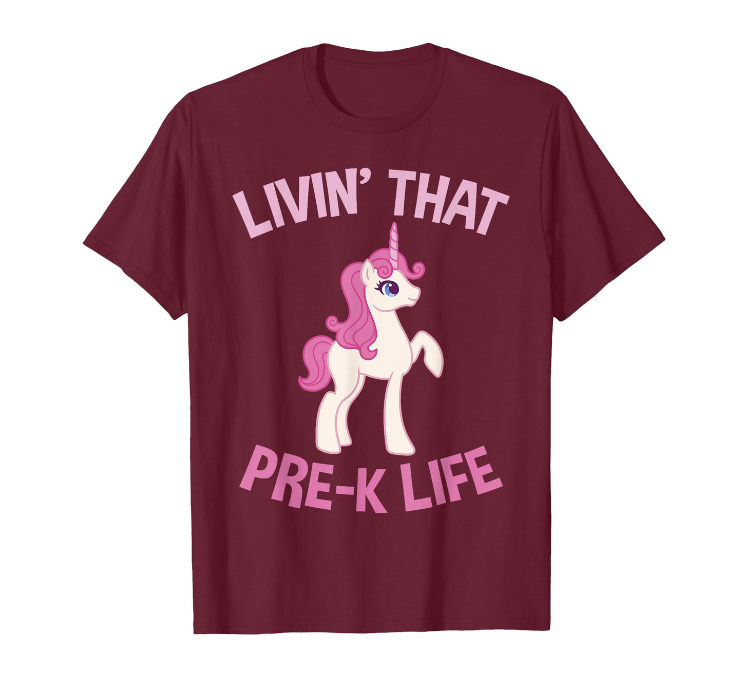 Livin that Pre K Life Unicorn Pre School T-Shirt