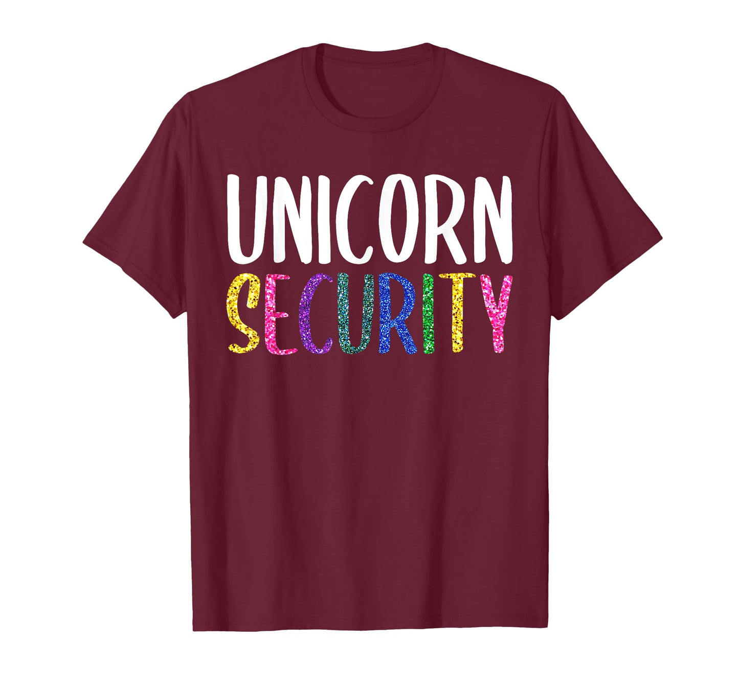 Halloween Dad Mom Daughter Adult Costume, Unicorn Security T-Shirt