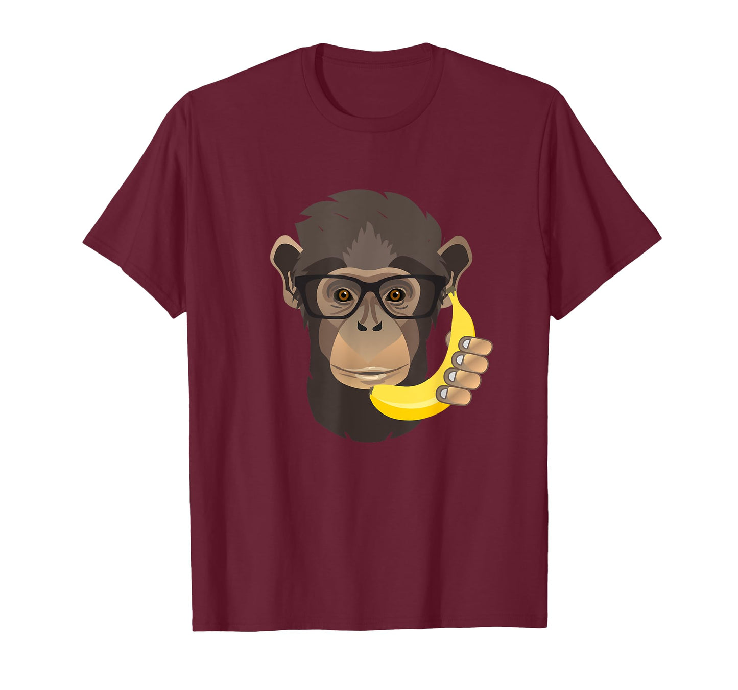 Hipster Monkey with Banana Phone T-Shirt for All Ages T-Shirt