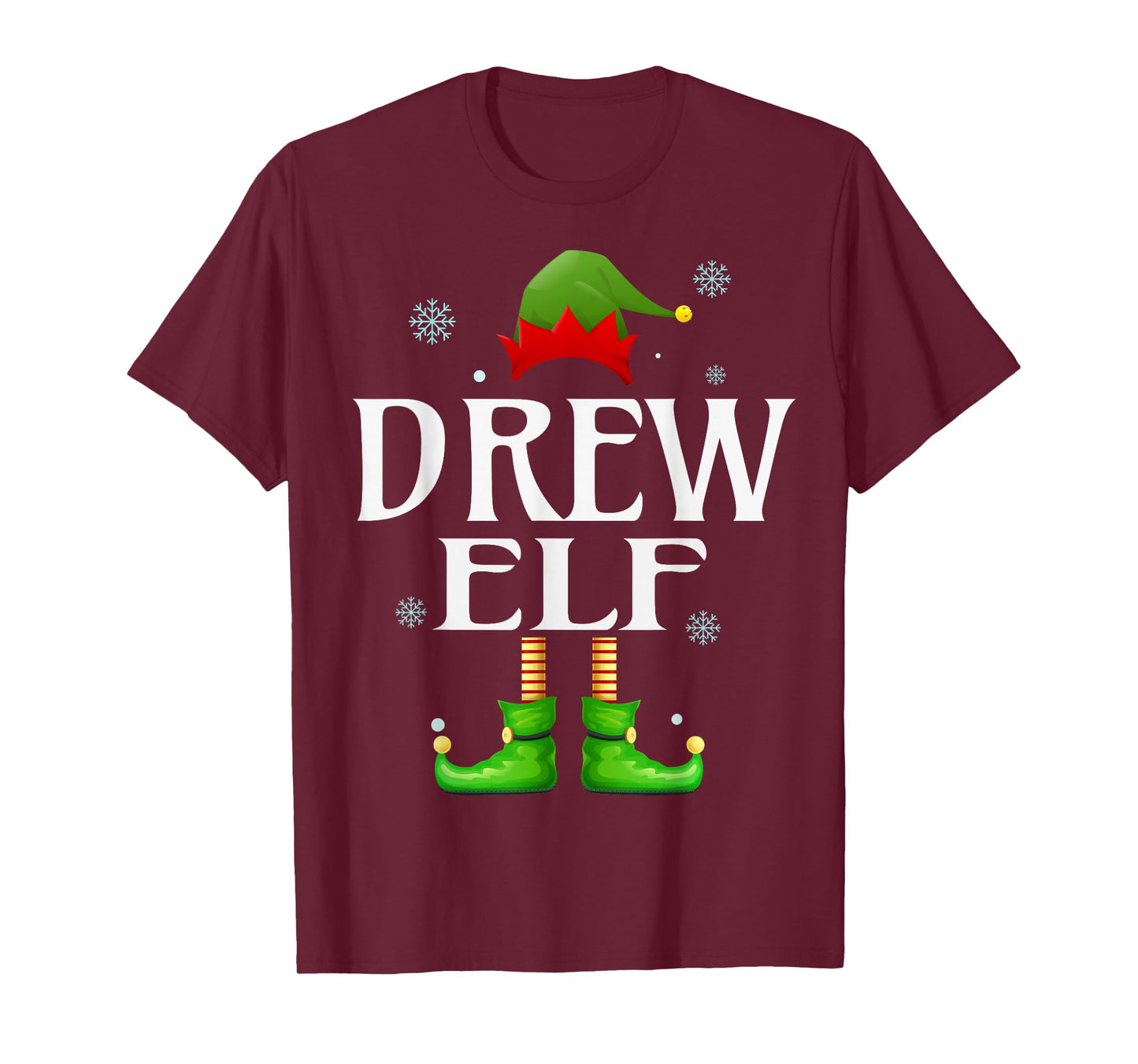 Drew Elf Xmas Funny Men's Family Matching Christmas Drew T-Shirt