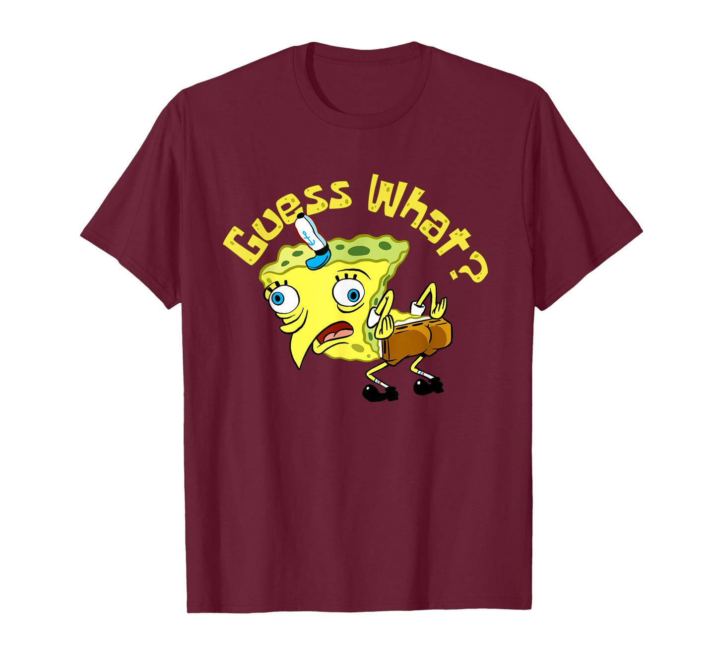 Spongebob Mocking Meme Guess What Chicken Butt Spongebob T-Shirt