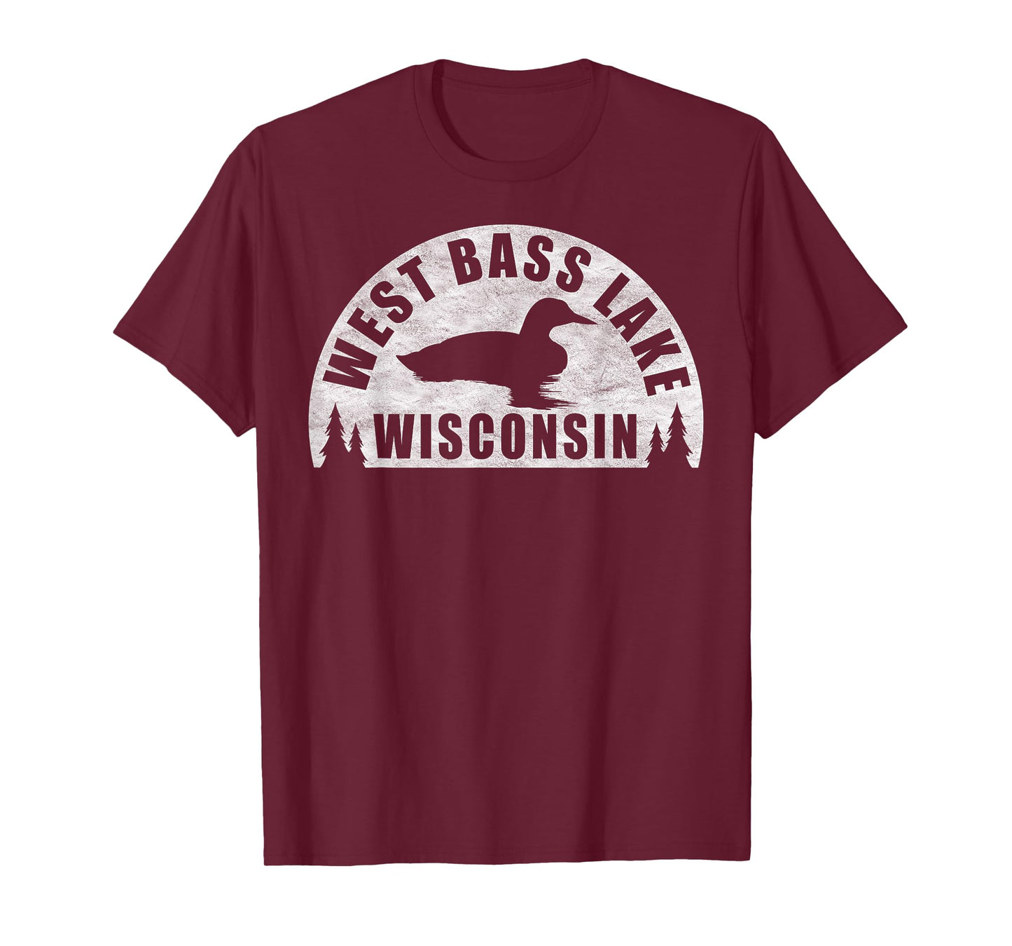 West Bass Lake Northern Wisconsin Loon T-Shirt