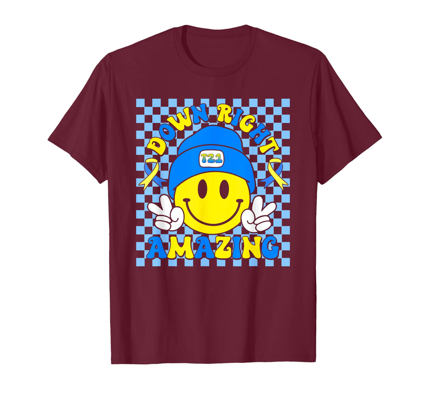 Down Right Amazing Smile Face Down Syndrome Awareness Kids T-Shirt