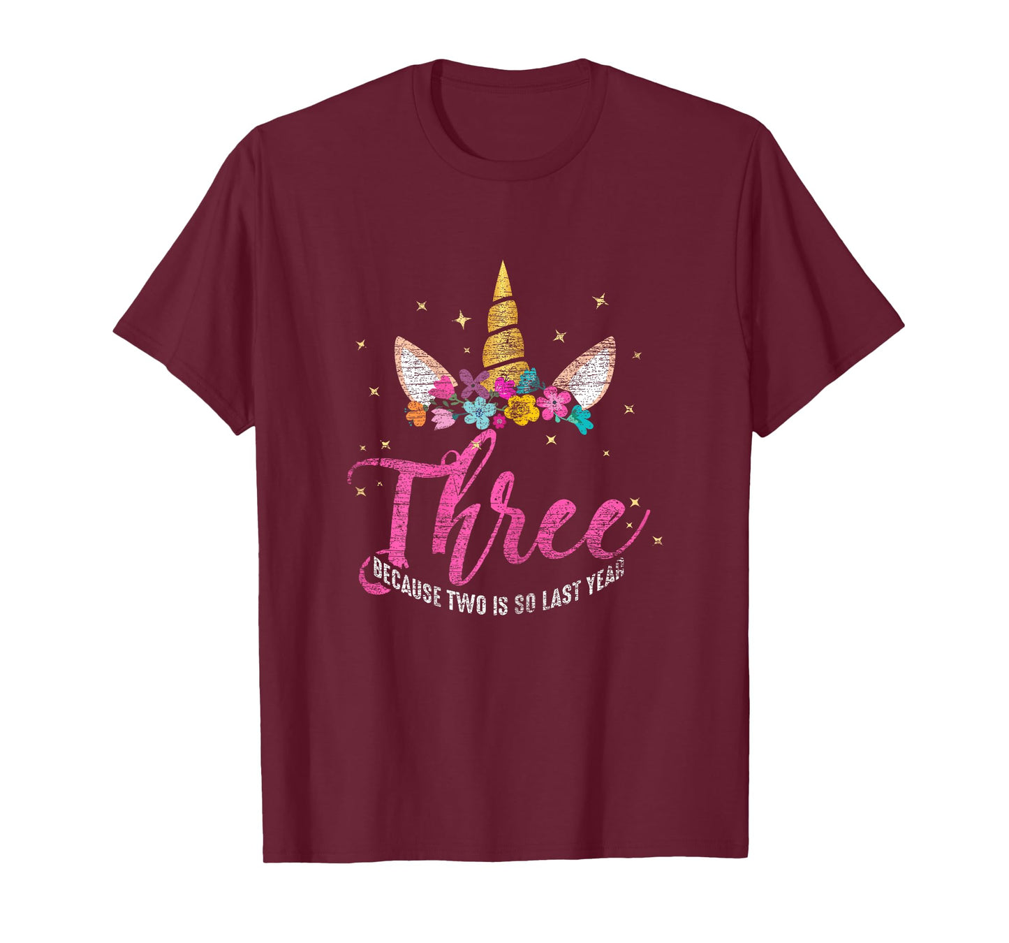 3 Years Old Birthday Girl Gifts Unicorn 3rd Birthday T-Shirt