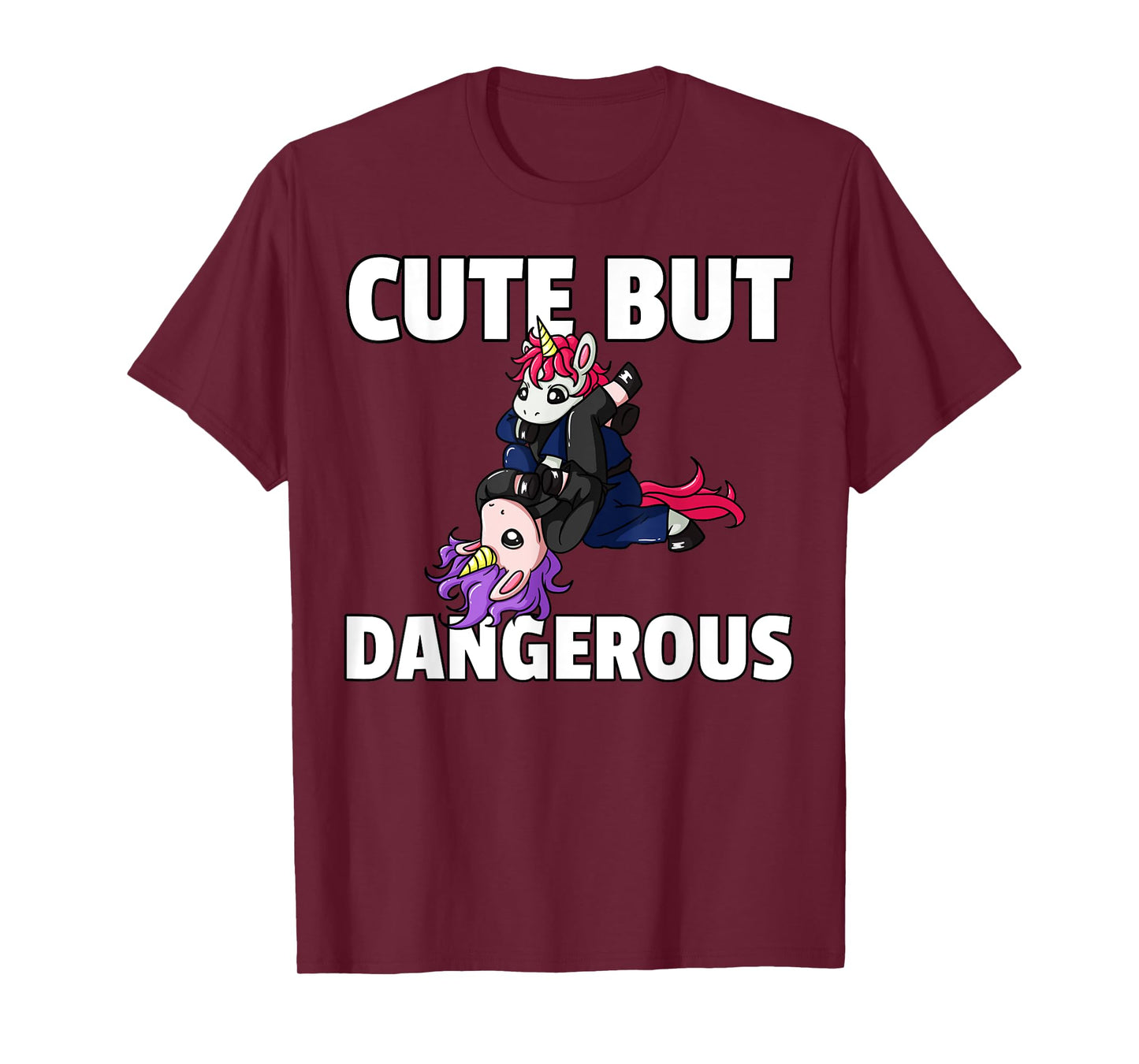Cute But Dangerous Jiu Jitsu Unicorn Girl T-Shirt