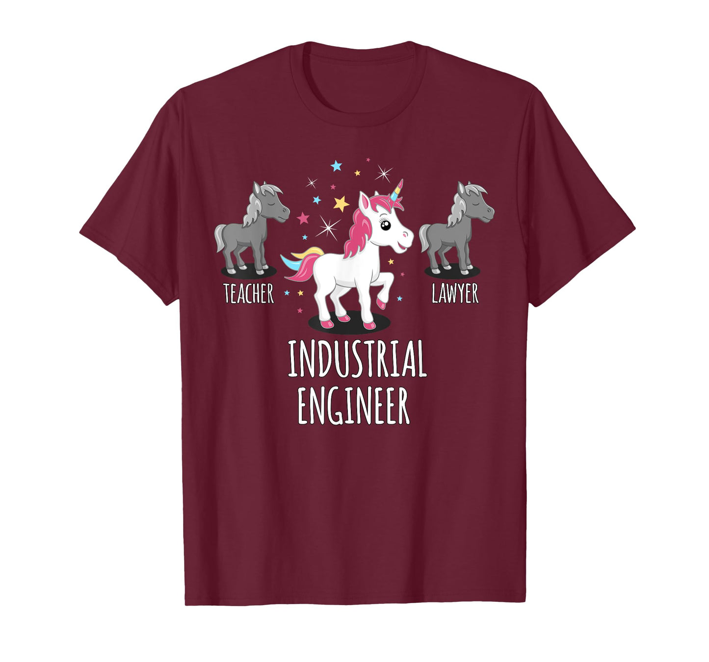 Industrial Engineer Gift Unicorn Profession Gag Shirt T-Shirt