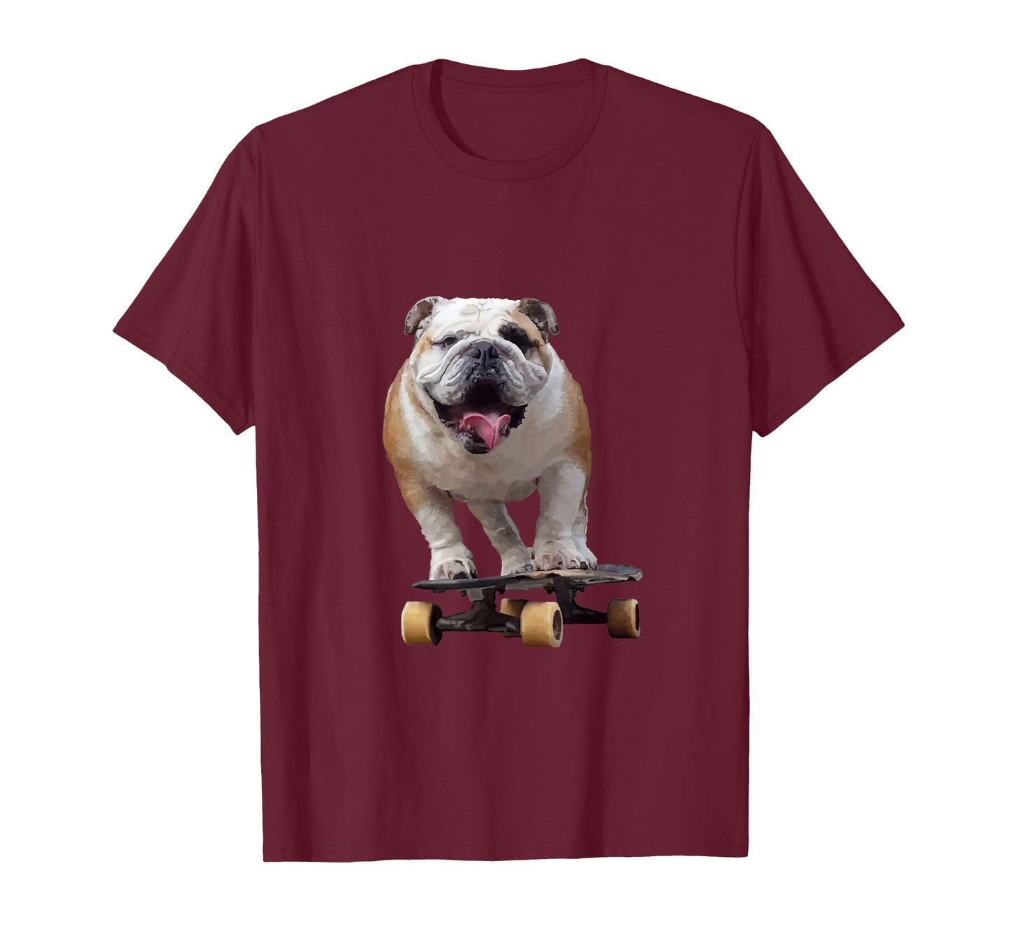 Funny Skateboarding Bulldog T-Shirt