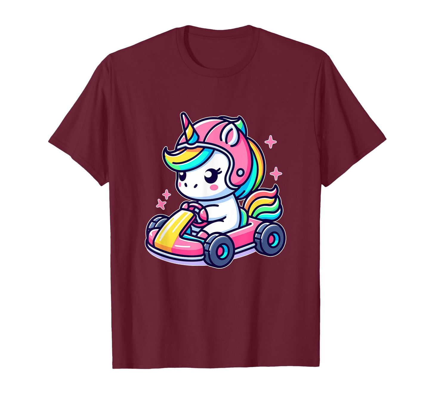 Cute Unicorn Go Kart Racing Girl T-Shirt