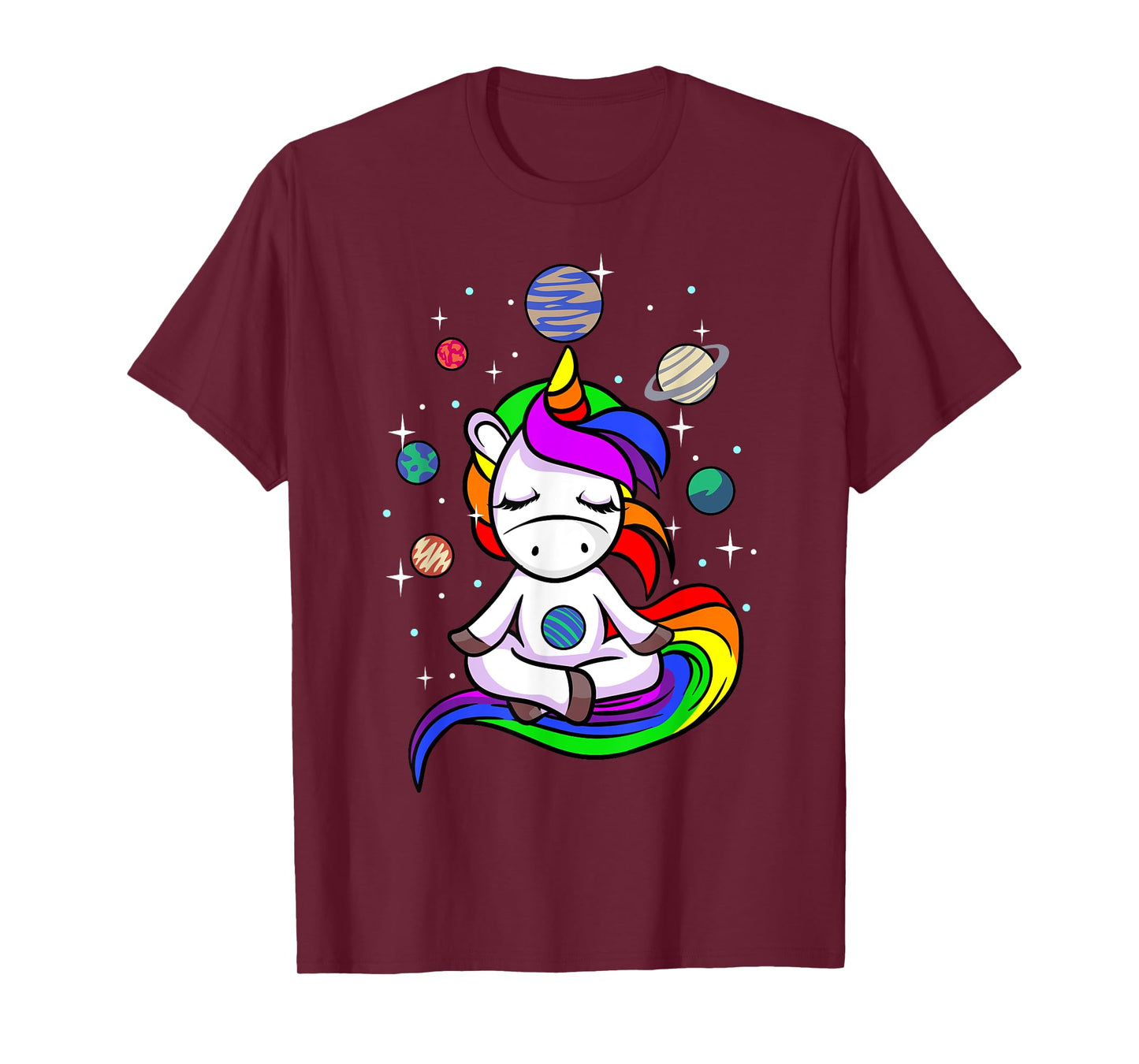 Meditating Unicorn | Buddhist Yoga Meditation Galaxy Space T-Shirt