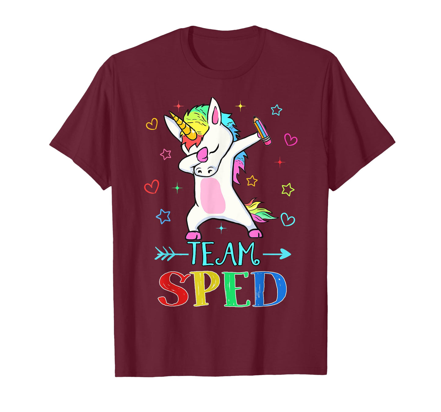 Team Sped Dabbing Unicorn Funny Back To School Gift T-Shirt