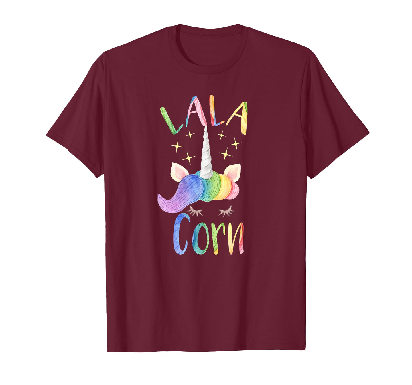 Lala Corn Funny Lala Grandma Unicorn Lover T-Shirt