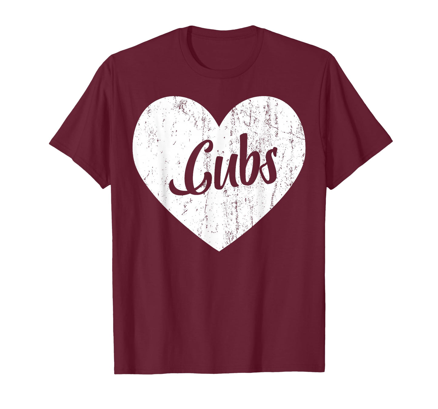 Cubs School Sports Fan Team Spirit Mascot Heart Gift T-Shirt