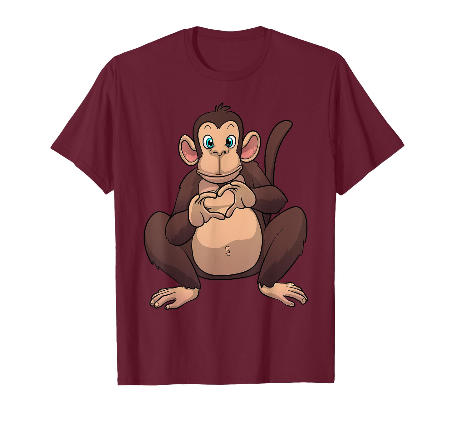 Monkey Art For Men Women Gorilla Animal Valentines Monkey T-Shirt