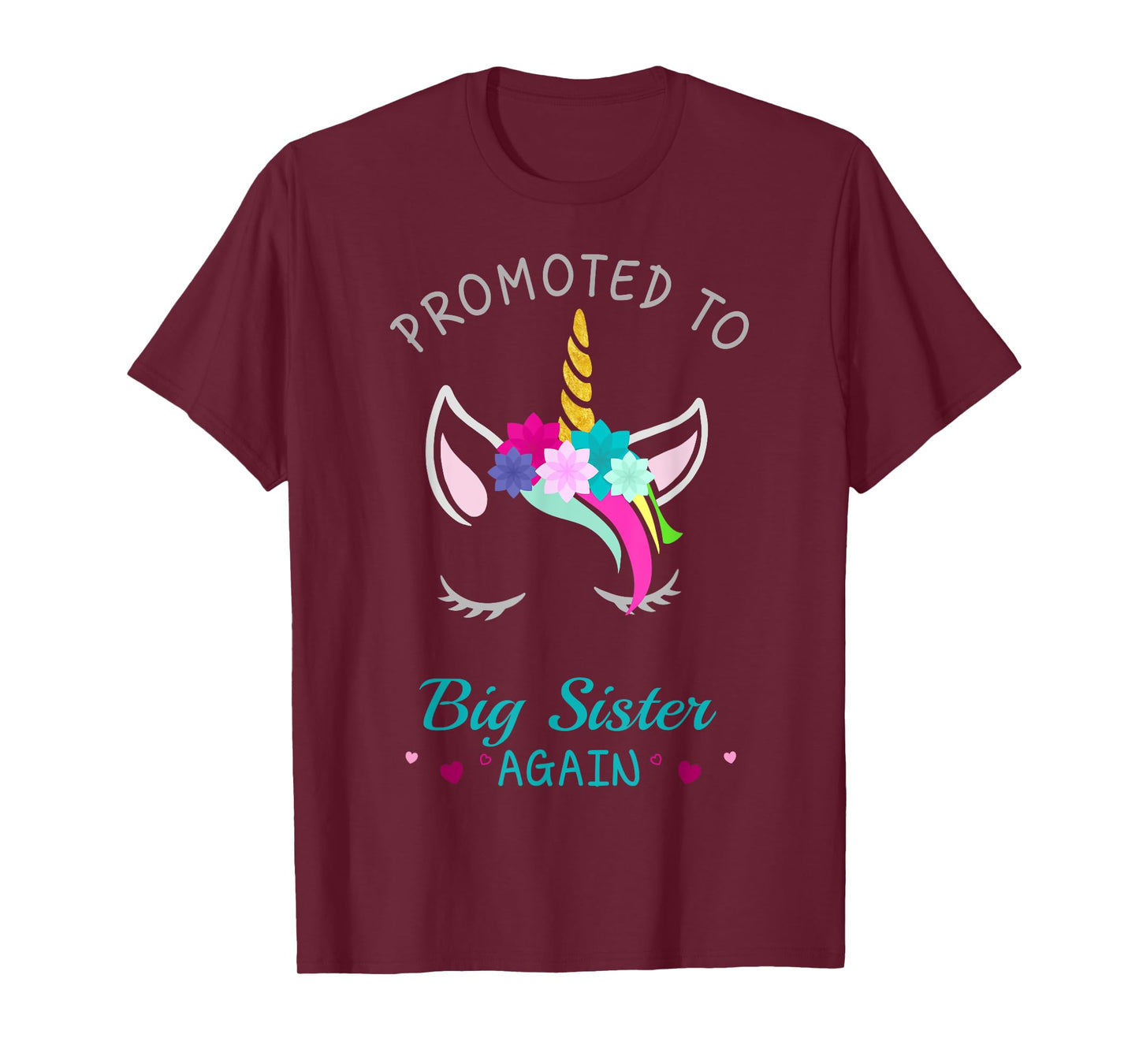 Promoted to Big Sister Again Unicorn T-Shirt