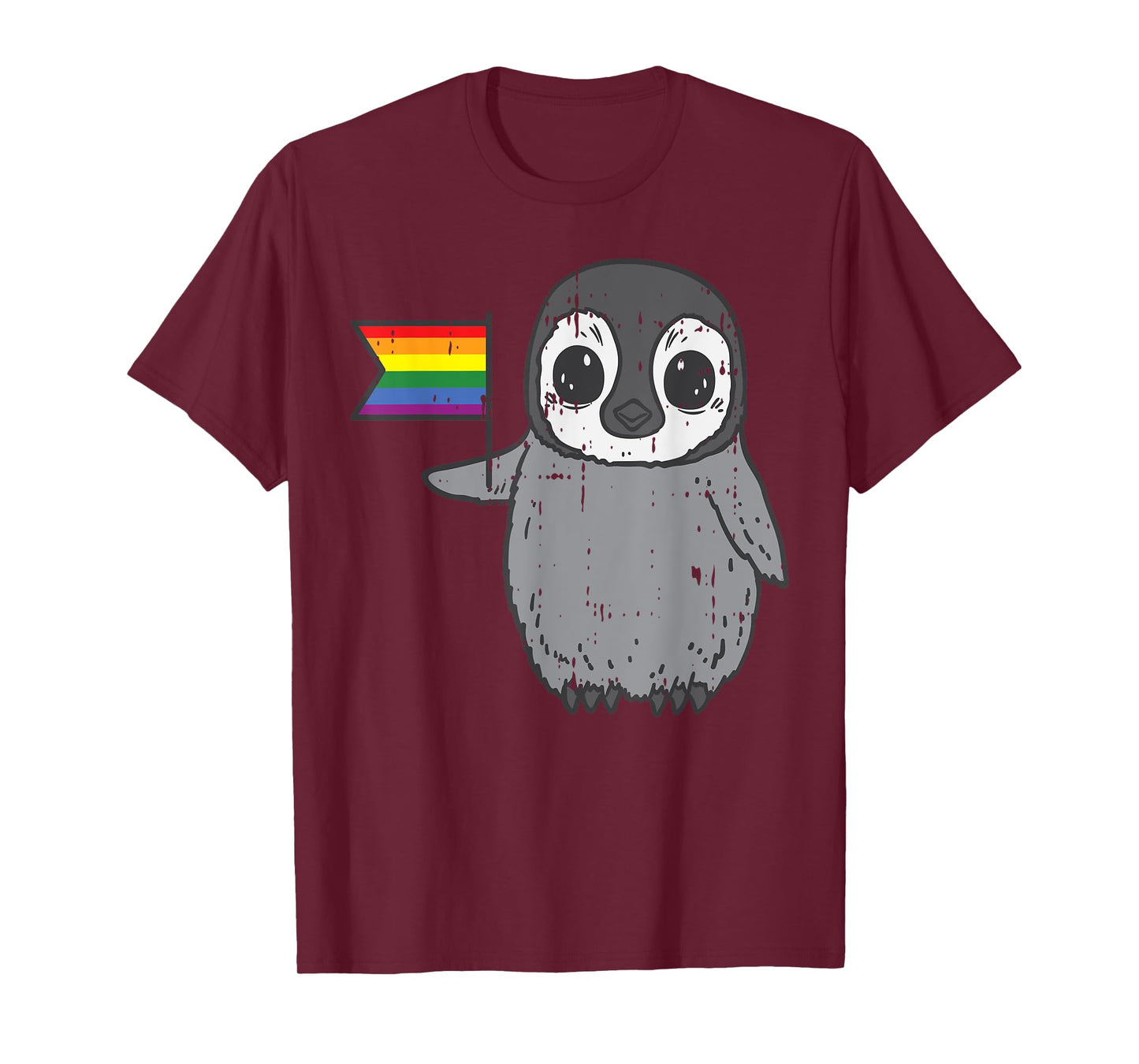 Penguin Rainbow Flag Cute Gay Pride LGBT Animal Lover Gift T-Shirt