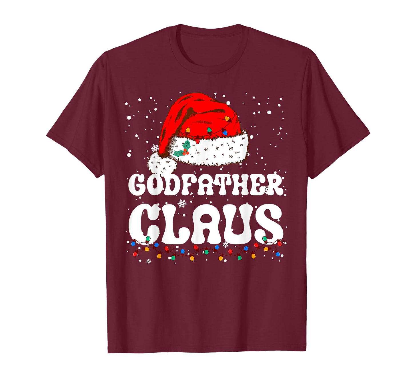Godfather Claus Christmas Daddy Santa Family Matching Pajama T-Shirt