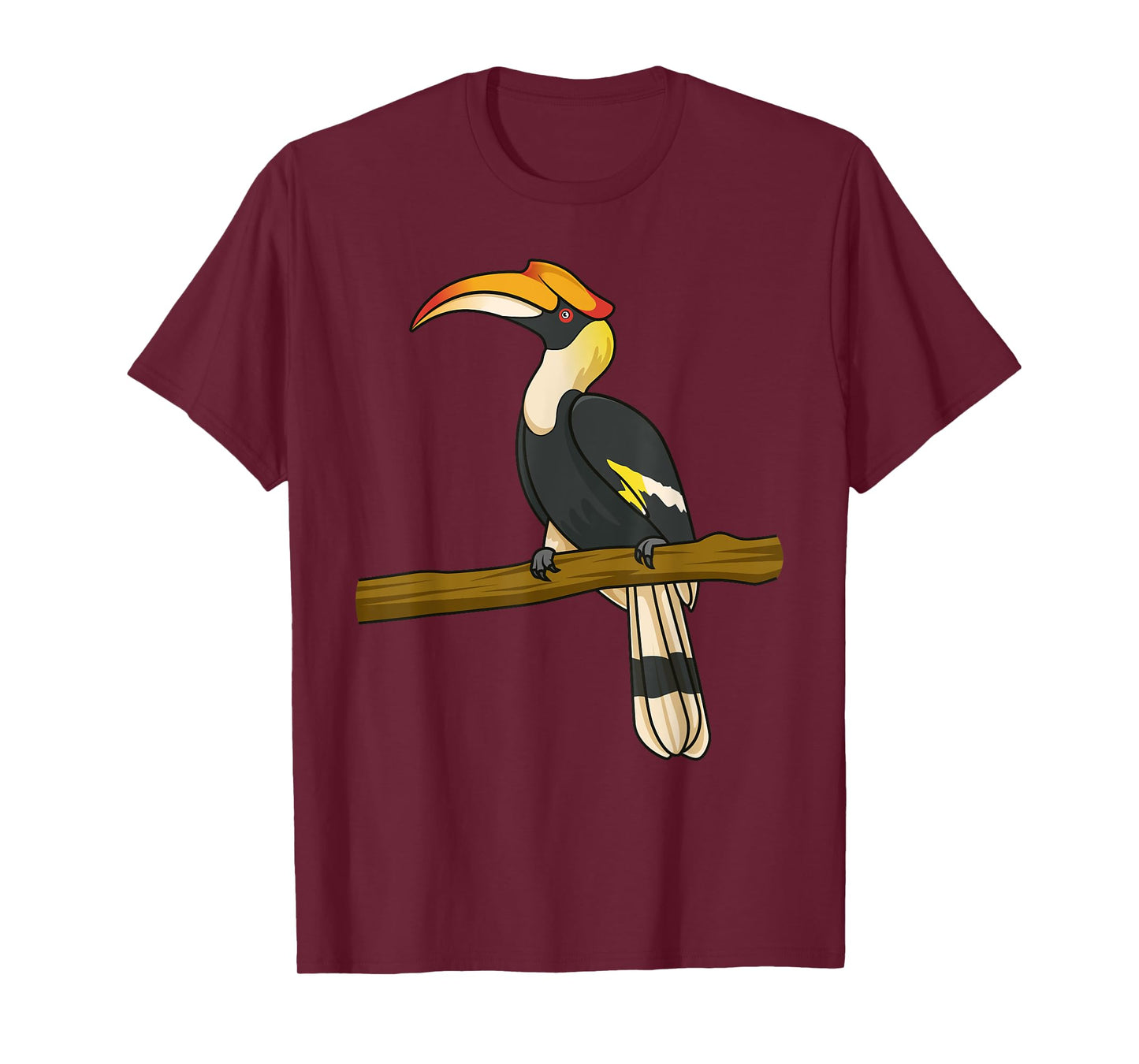 Tropical Hornbill sitting on a Tree Branch Hornbill Bird T-Shirt
