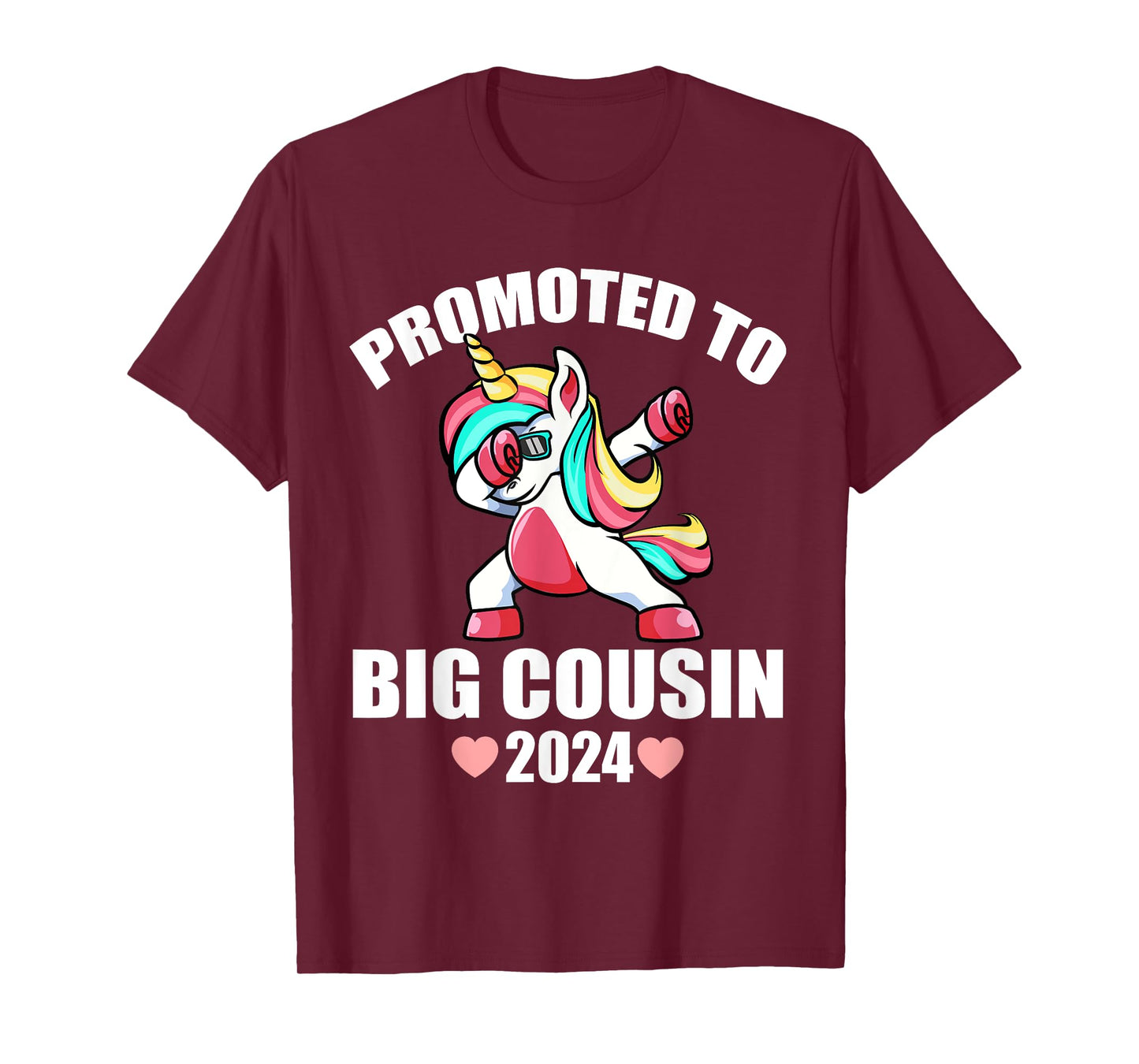 Dabbing Unicorn Shirts For Kids, Promoted To Big Cousin 2024 T-Shirt