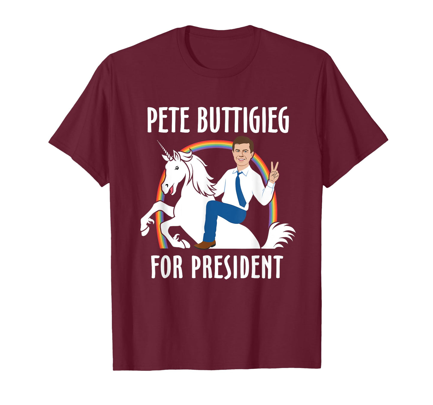 Pete Buttigieg For President Riding Unicorn Funny 2020 T-Shirt