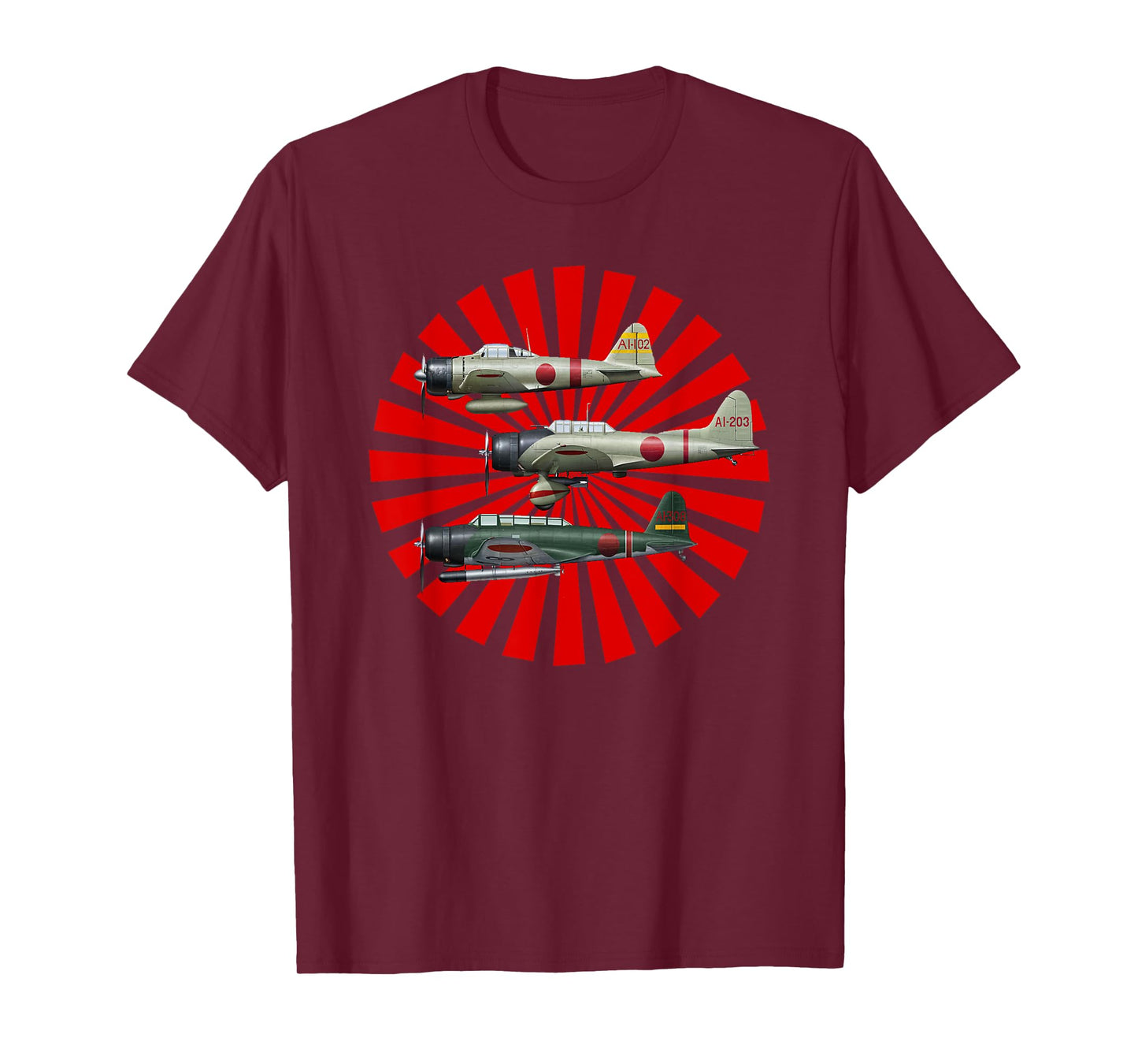 WW2 Warbirds Warplanes A6M2 Zero D3A1 Val B5N2 Kate Gift T-Shirt