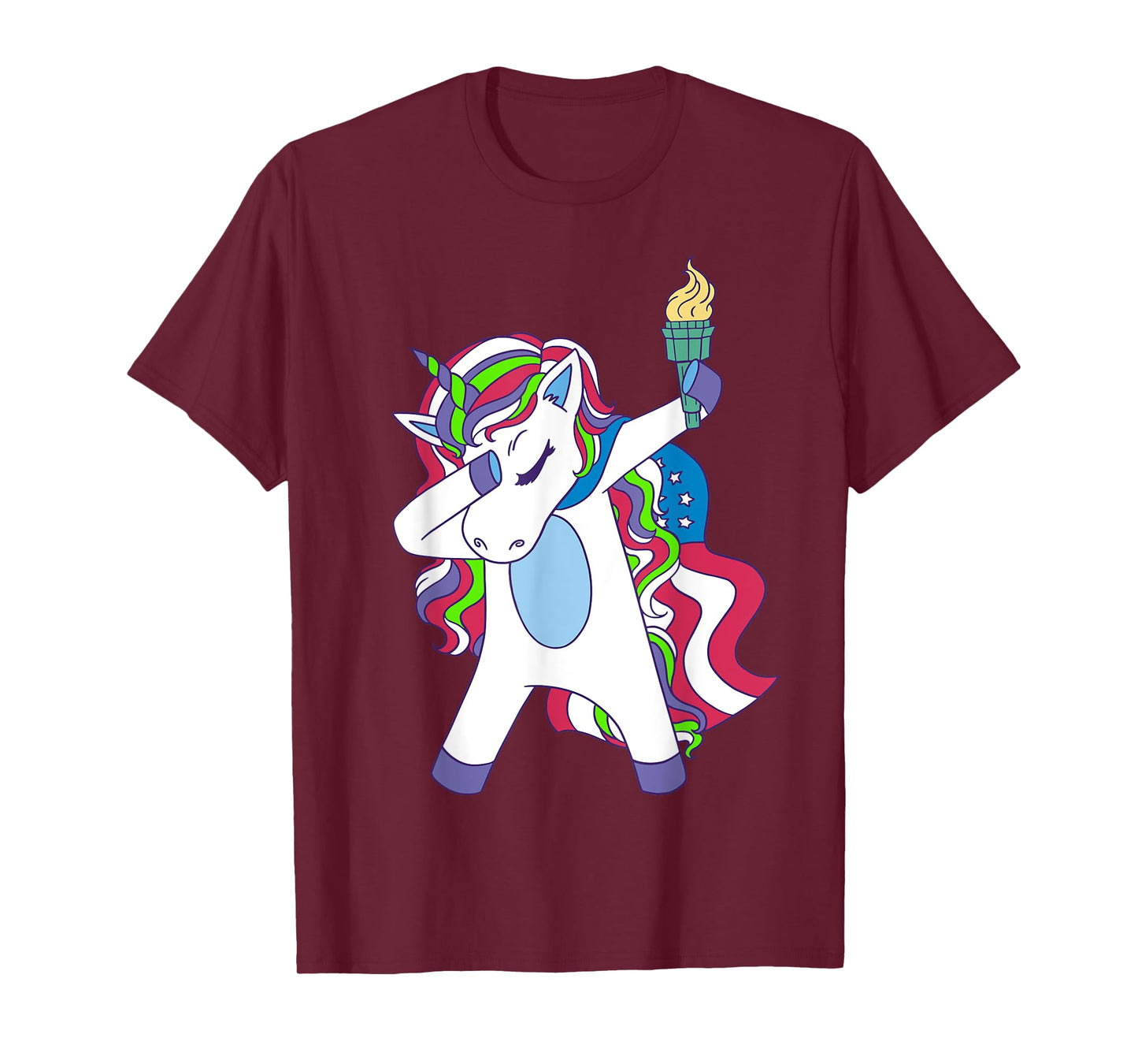 Unicorn Dabbing USA Patriotin Women's Unicorn T-Shirt