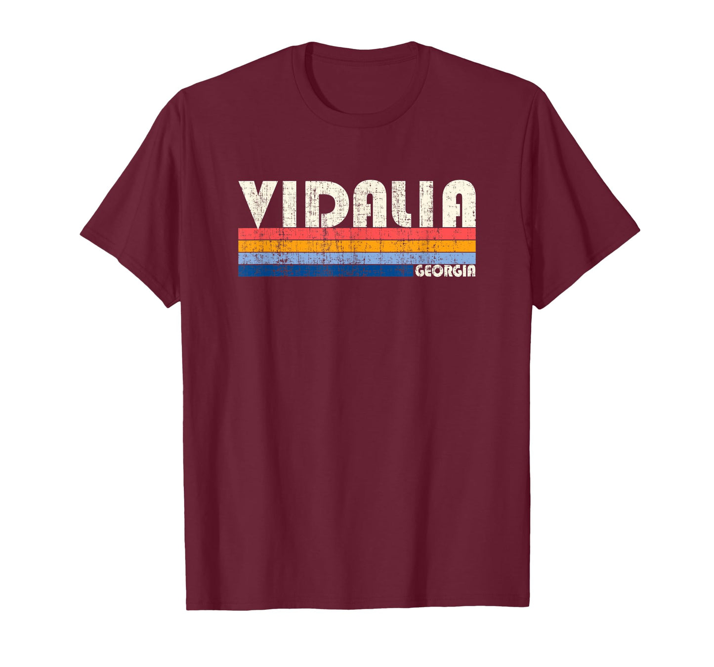 Vintage Retro 70s 80s Style Hometown of Vidalia, GA T-Shirt