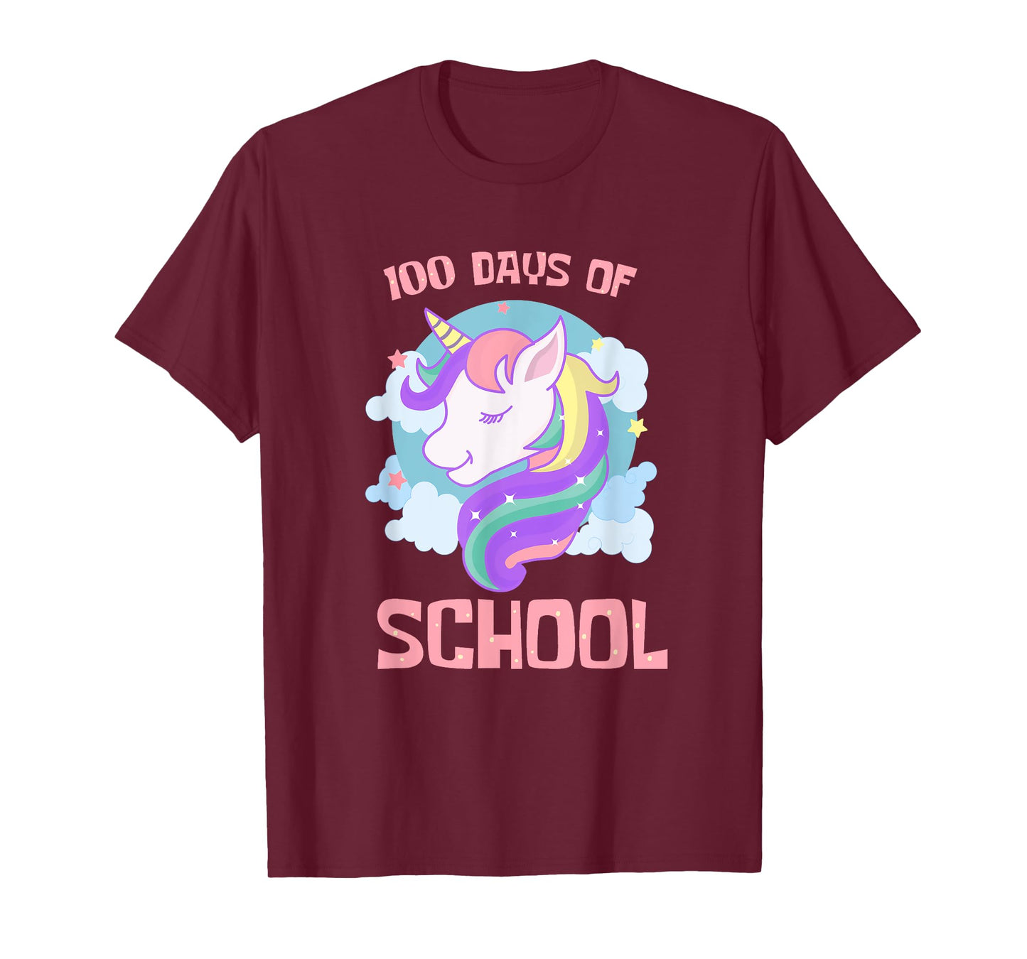 Unicorn 100 Days of School Magical 100th Day Girl Student T-Shirt
